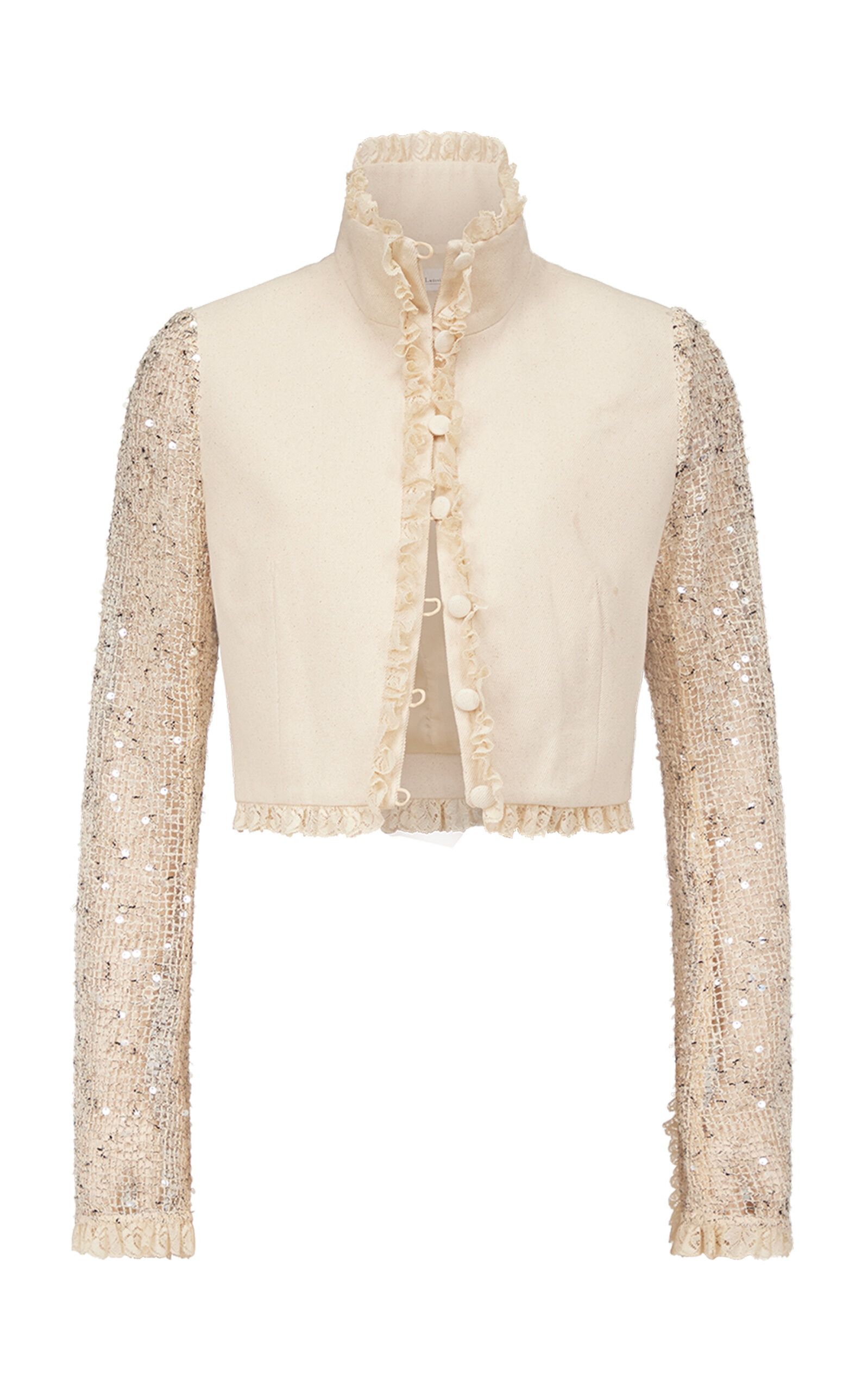 Ludovic De Saint Sernin Odile Sequined Jacket In Neutral