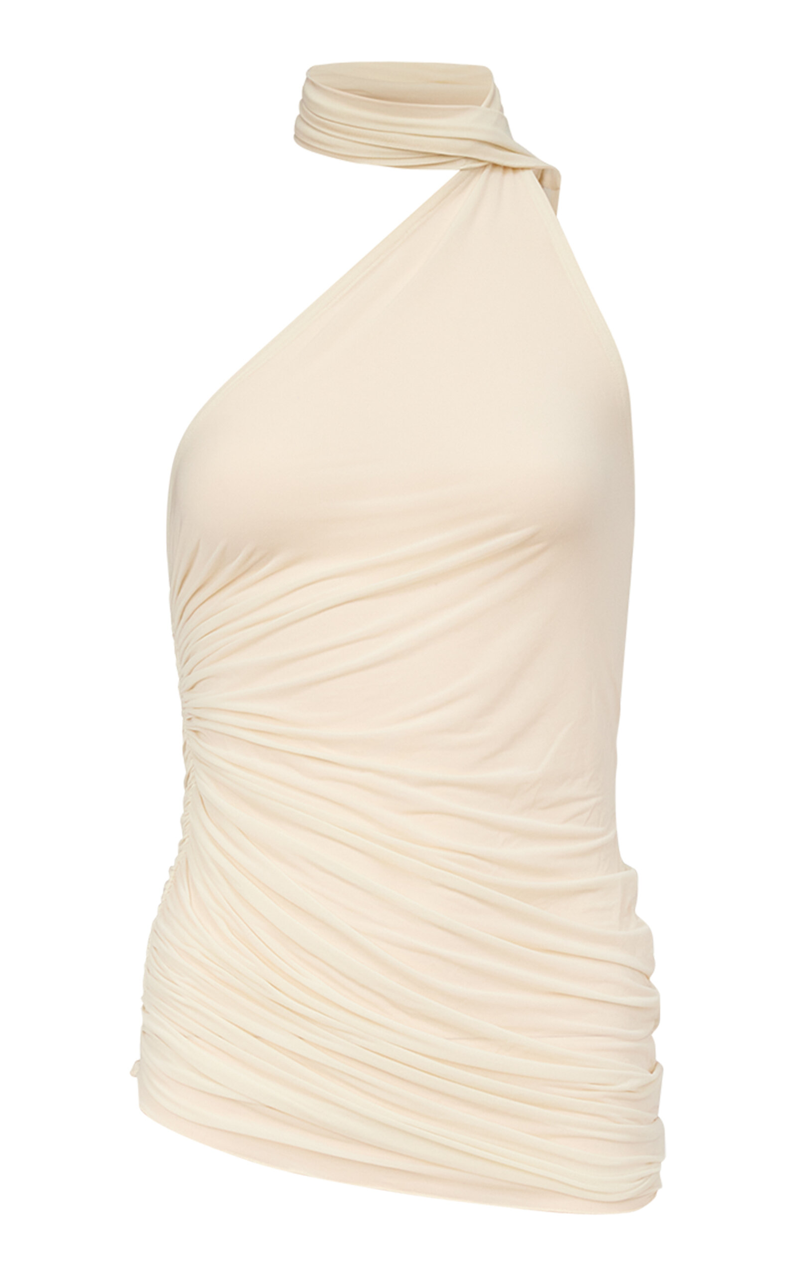 Ludovic De Saint Sernin Asymmetrical Jersey Halter Top In Neutral