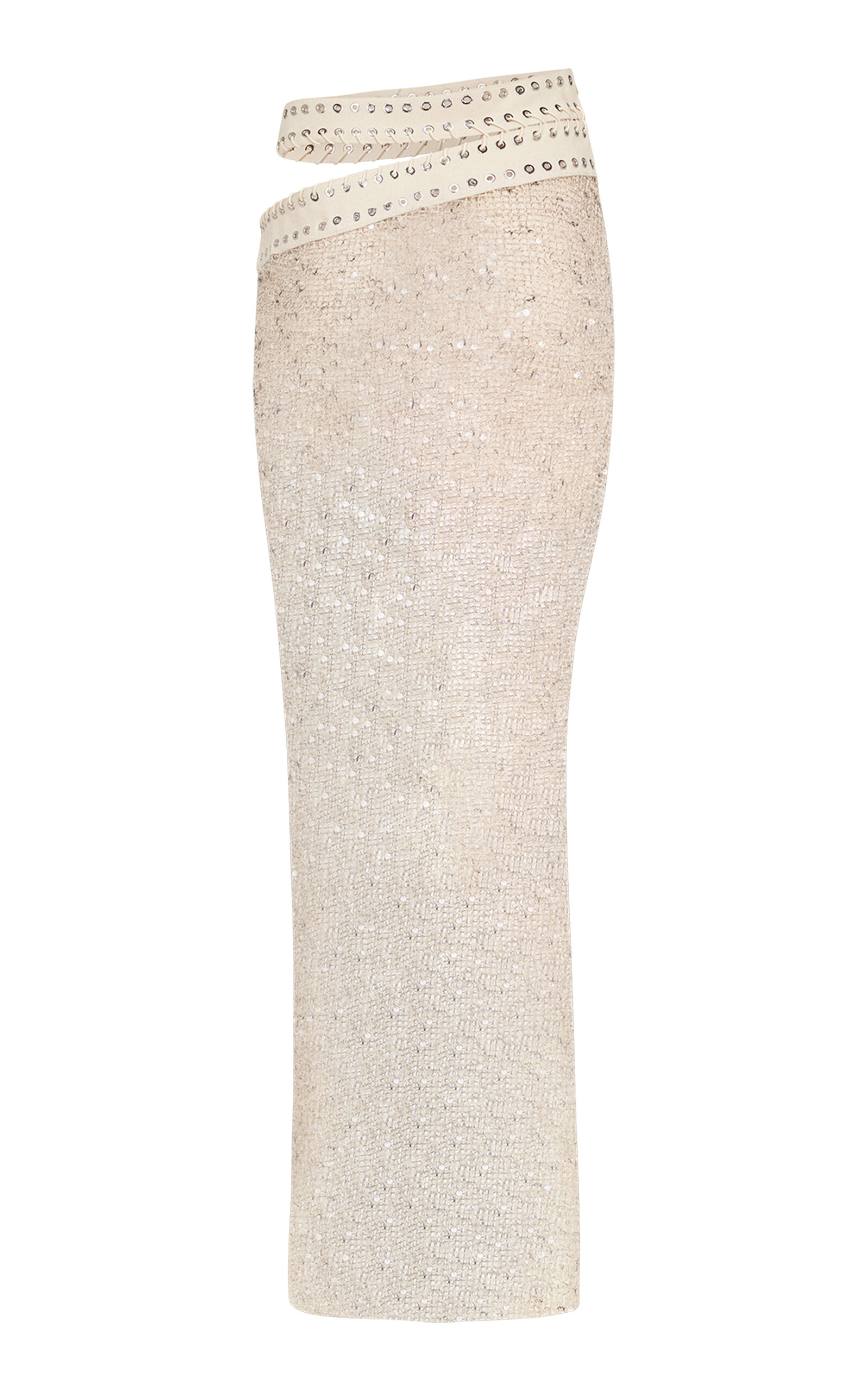 Ludovic De Saint Sernin Iona Waist Cutout Maxi Skirt In Neutral