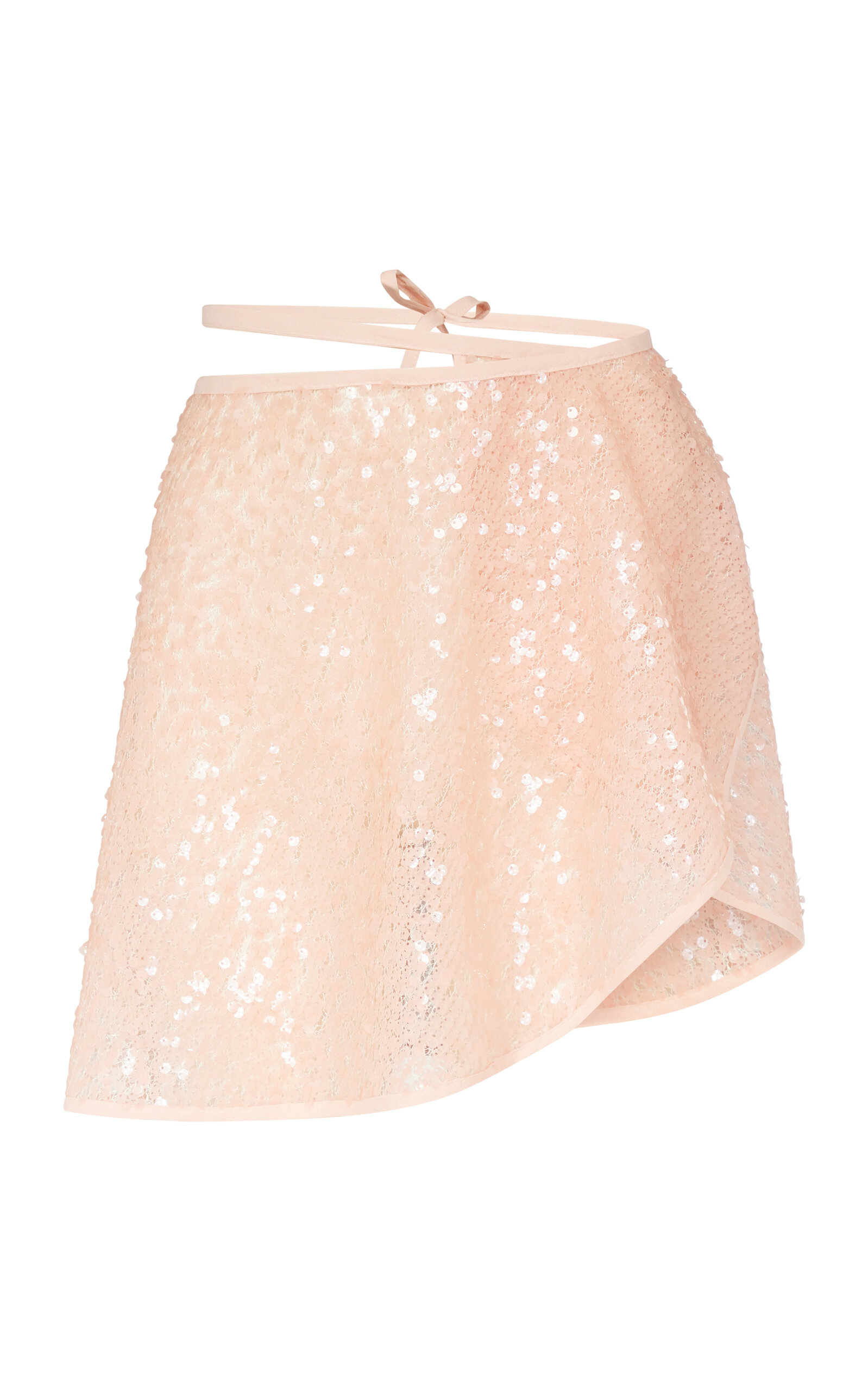Ludovic De Saint Sernin Ballerina Sequined Wrap Mini Skirt In Pink
