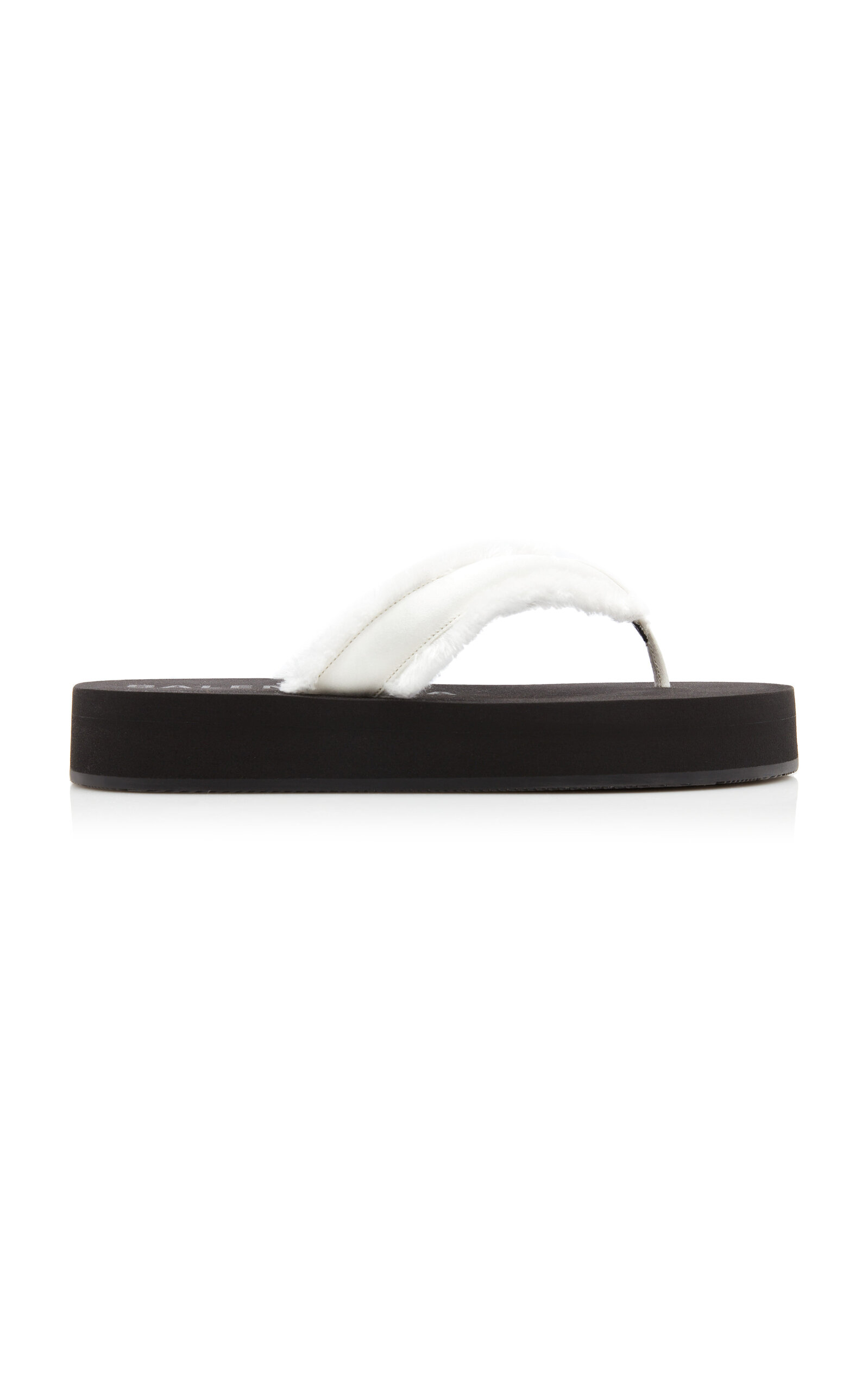 Balenciaga Silk-Trimmed Platform Flip Flop - Moda Operandi
