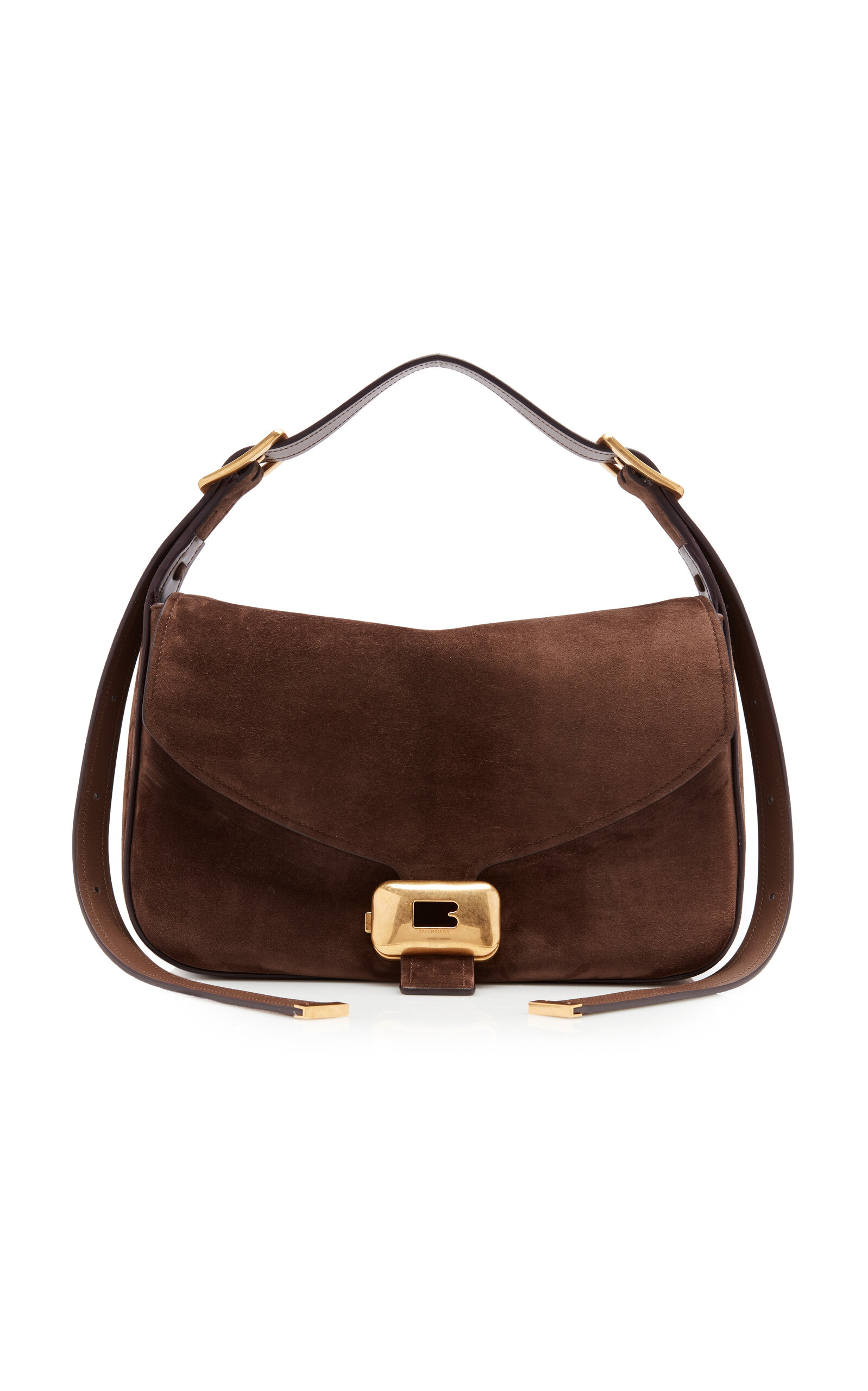 Balenciaga Clicca Medium Suede Shoulder Bag - Moda Operandi