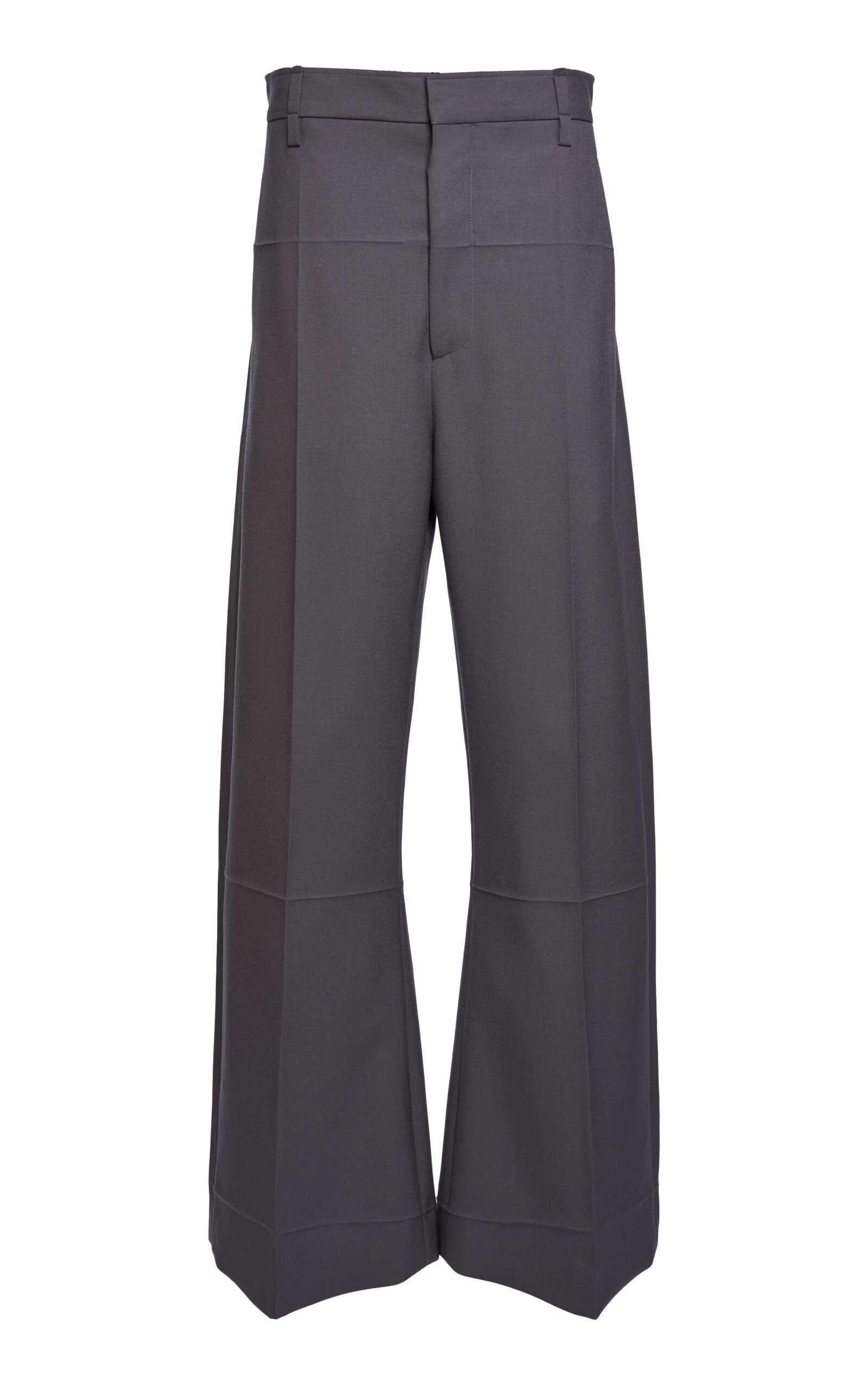 Victoria Beckham Oversized Straight-leg Trousers In Gray