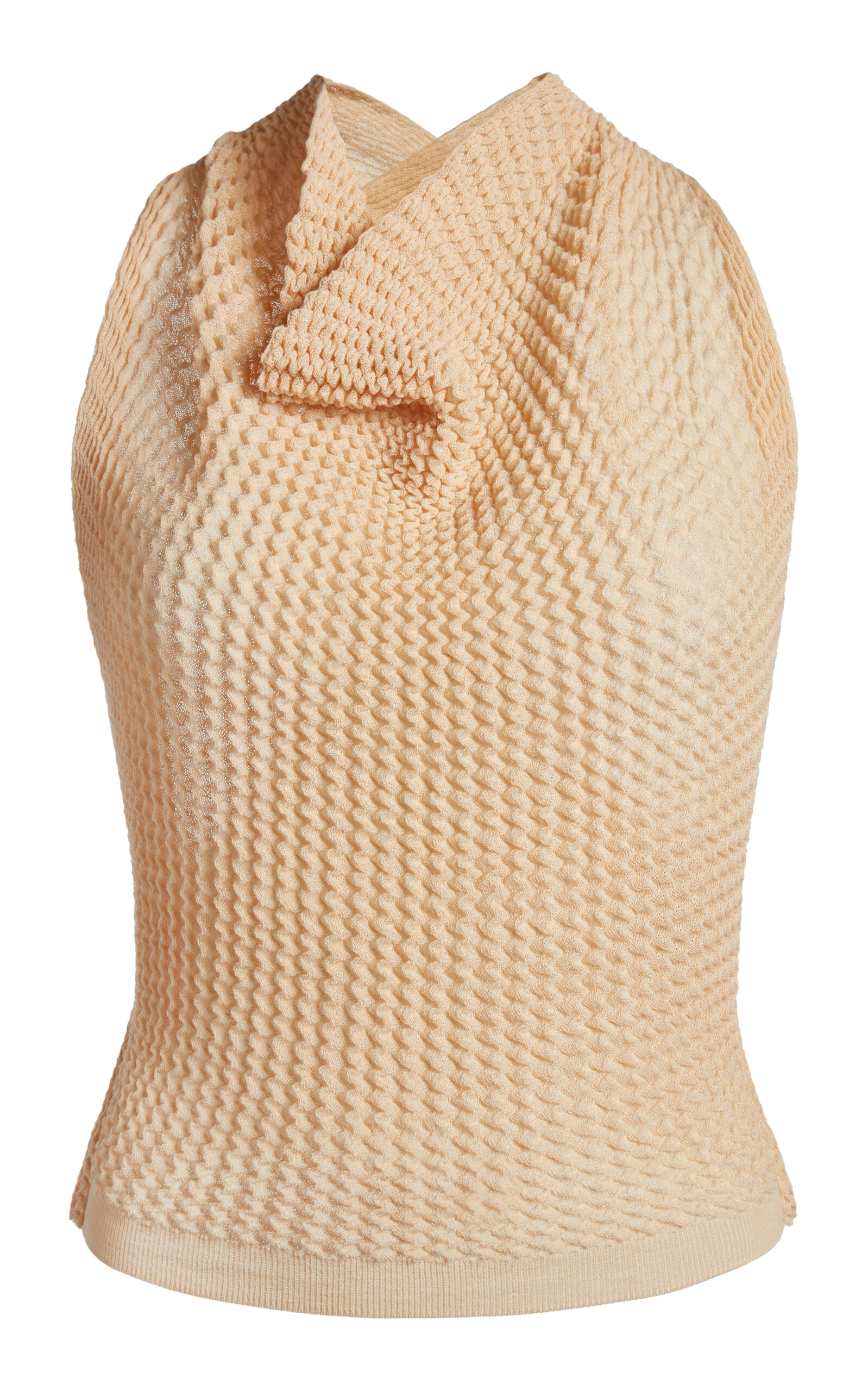 Victoria Beckham Draped Knit Strech-Cotton Top