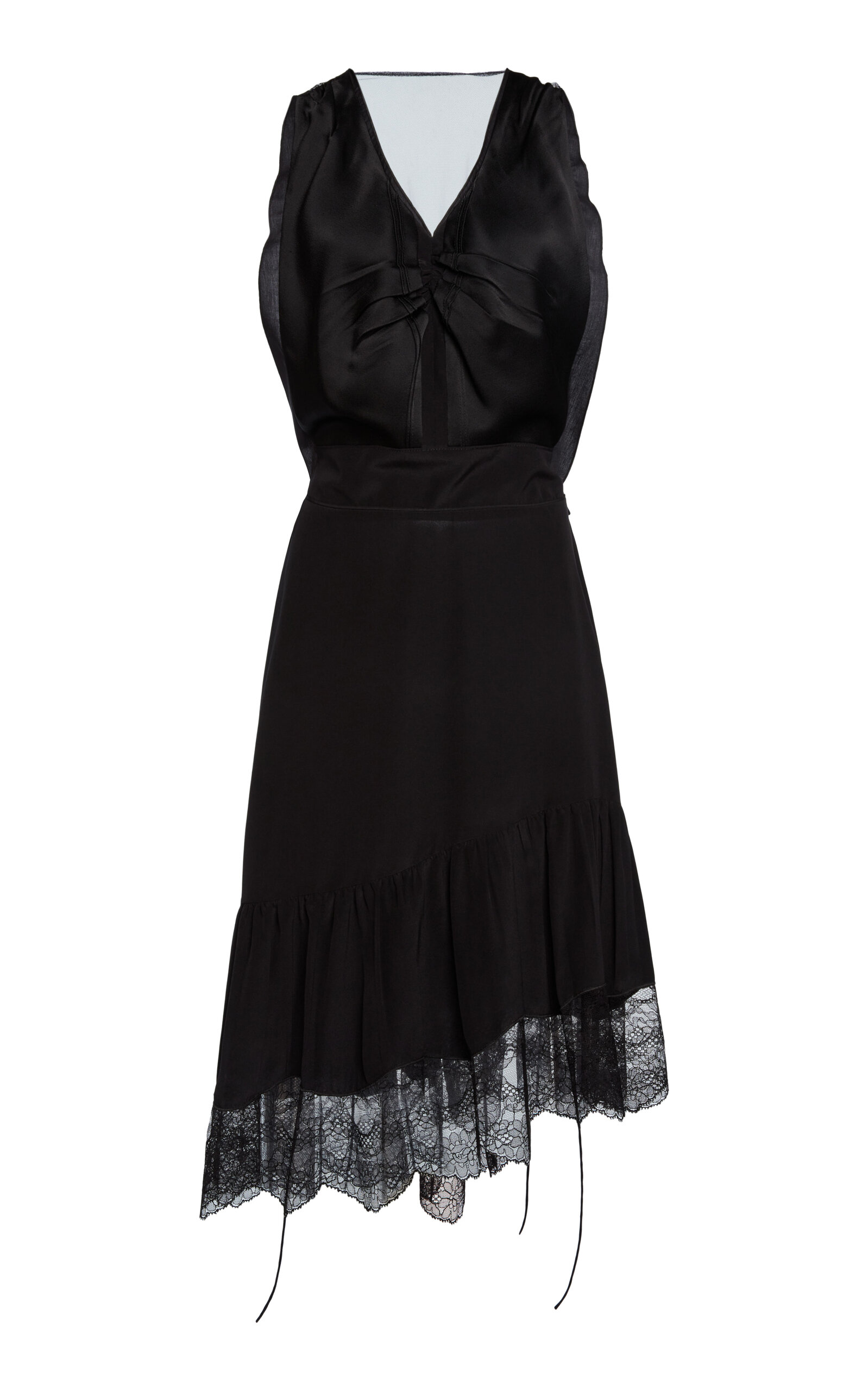 Victoria Beckham Lace Halter Midi Dress - Black