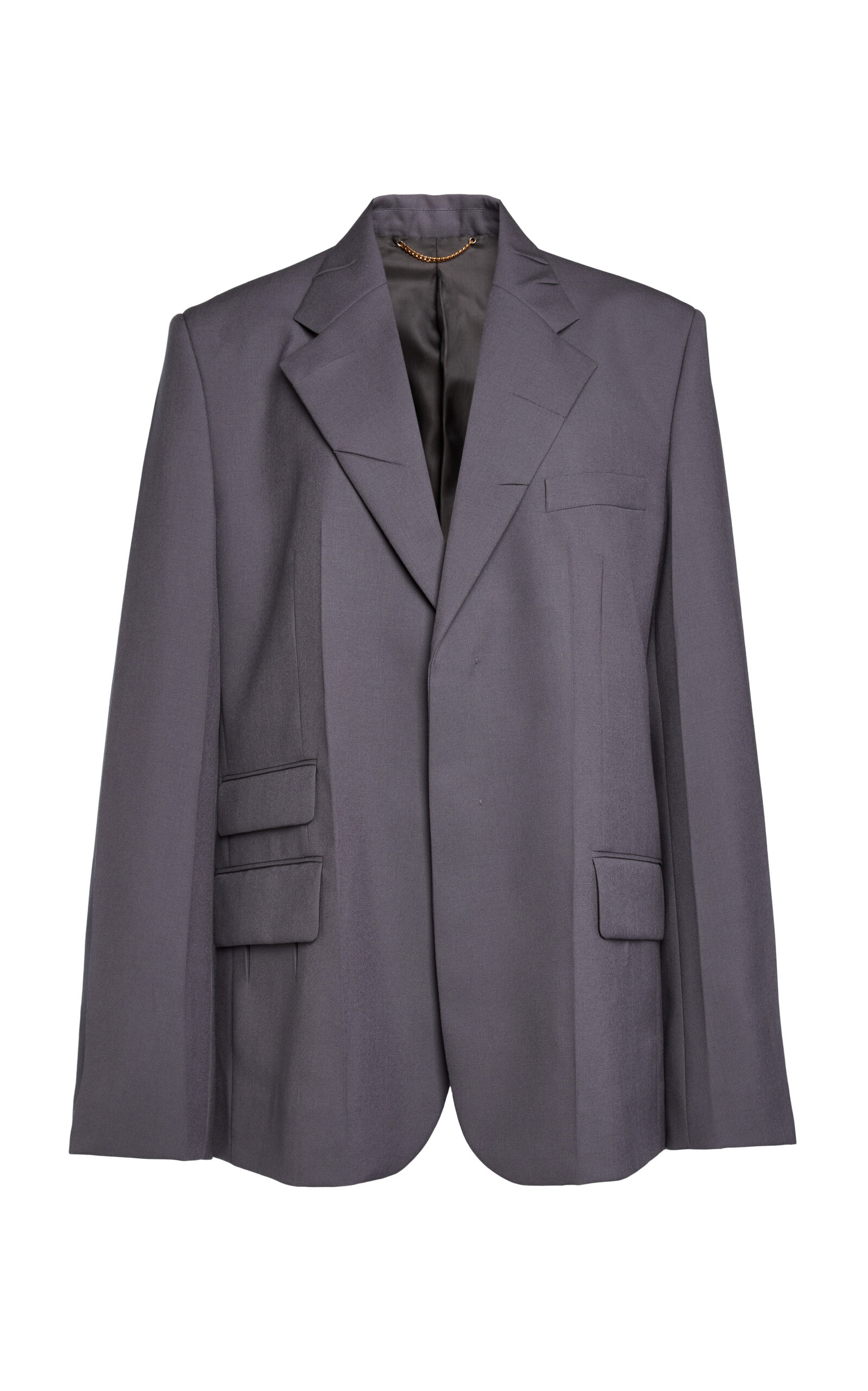 Victoria Beckham Oversized Notch Lapel Jacket In Blue