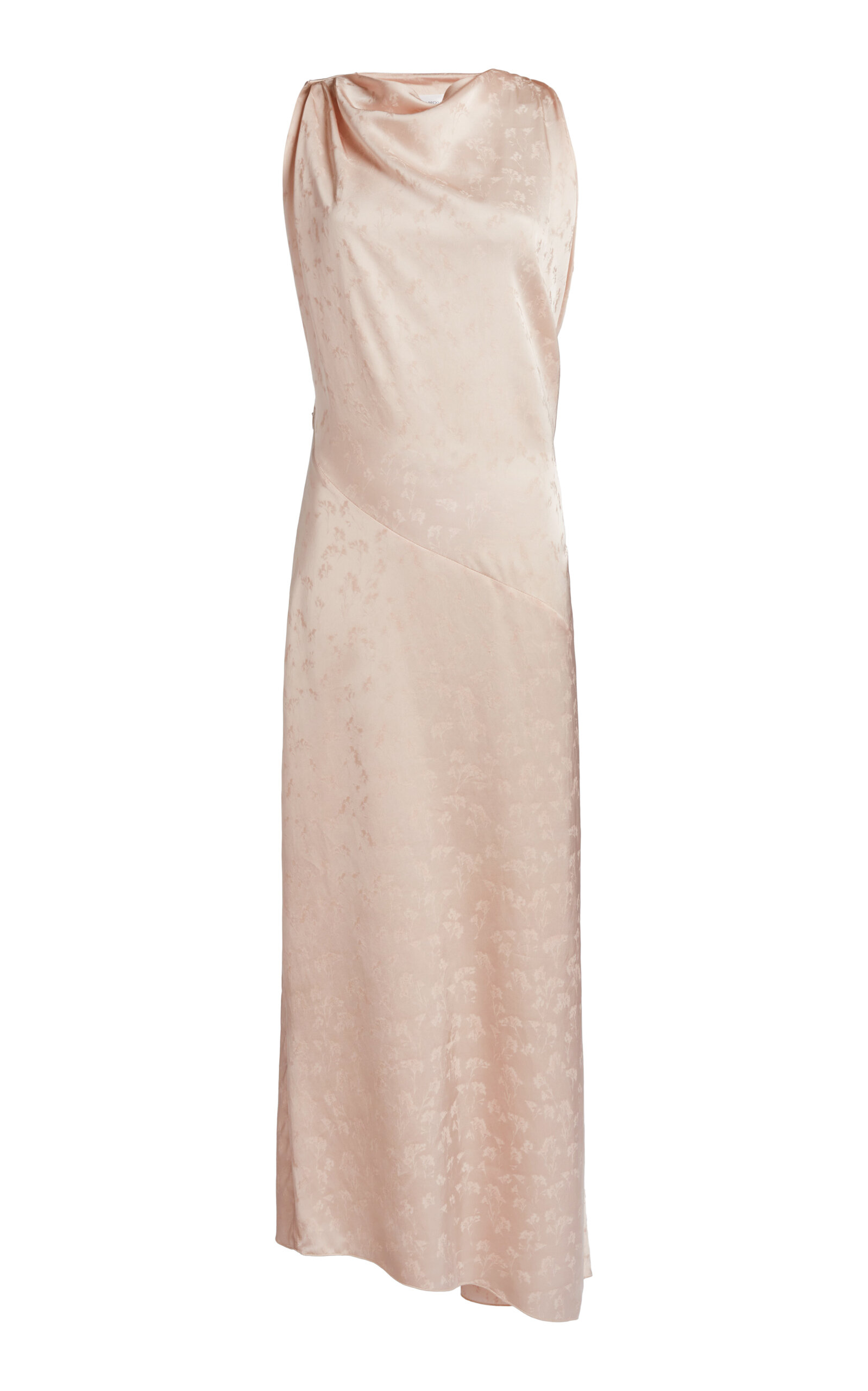 Victoria Beckham Twist Cowl-neck Midi Dress In Pink