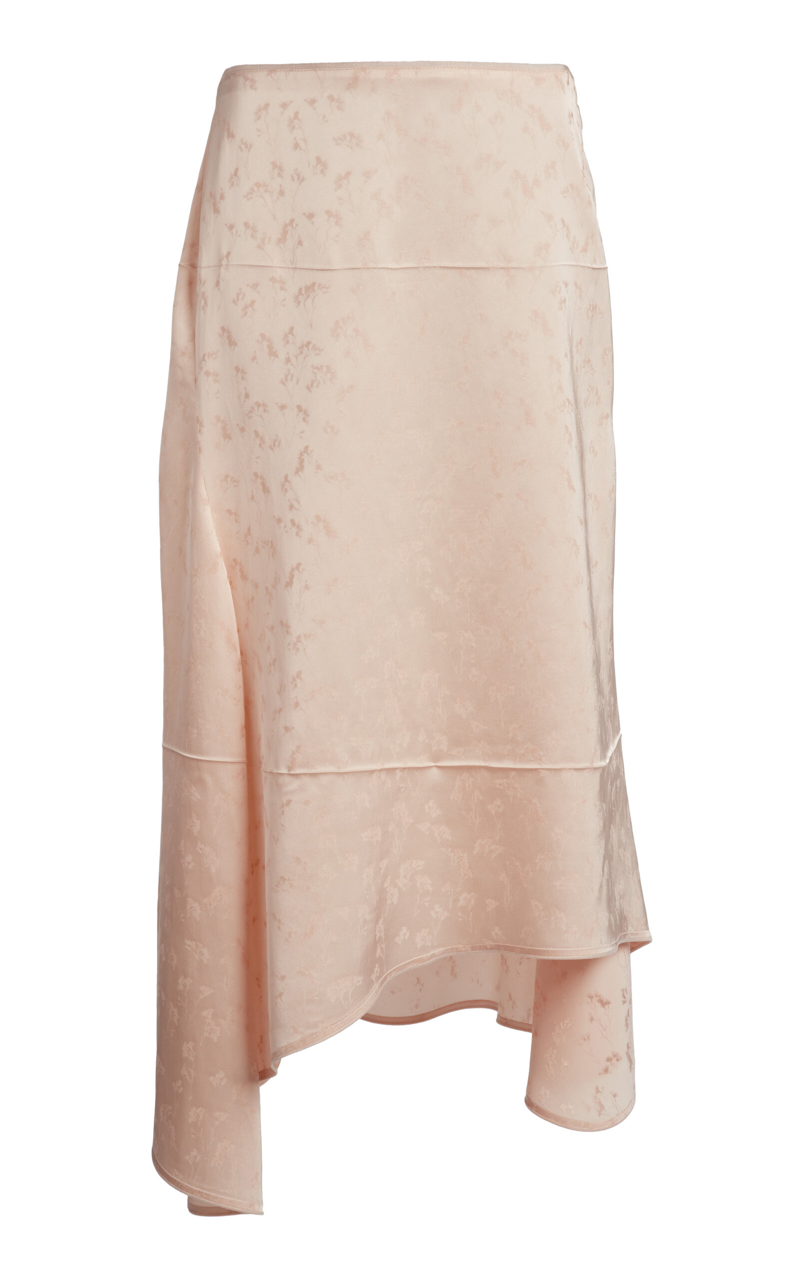 Victoria Beckham Asymmetric Hem Midi Skirt In Pink