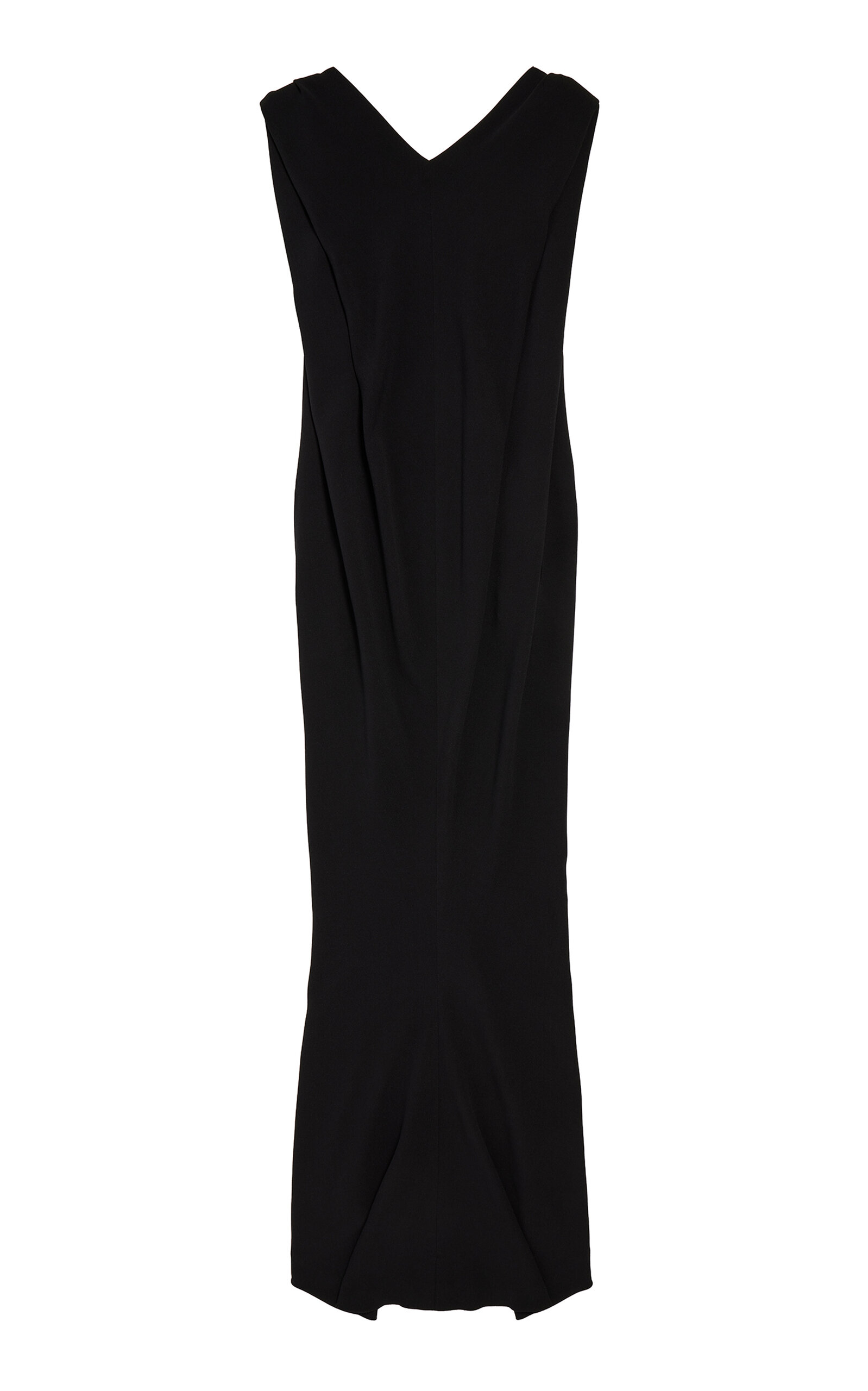 Balenciaga Silk-wool Crepe Maxi Dress In Black