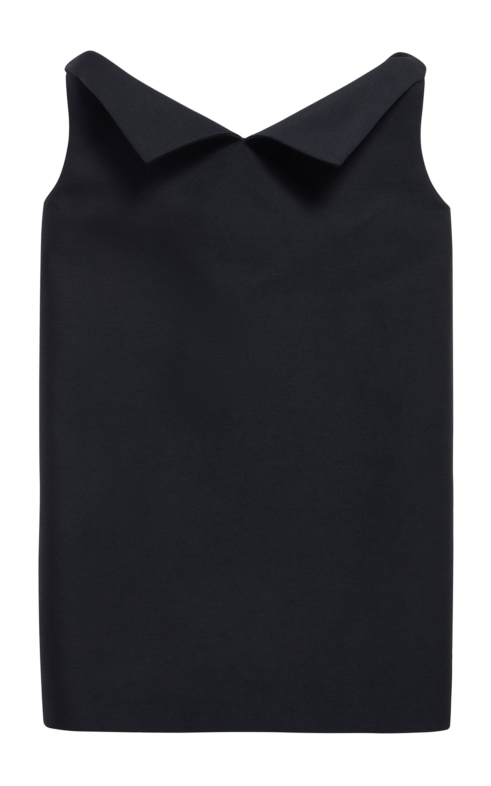 Balenciaga Vareuse Wool-blend Scuba Mini Dress In Black