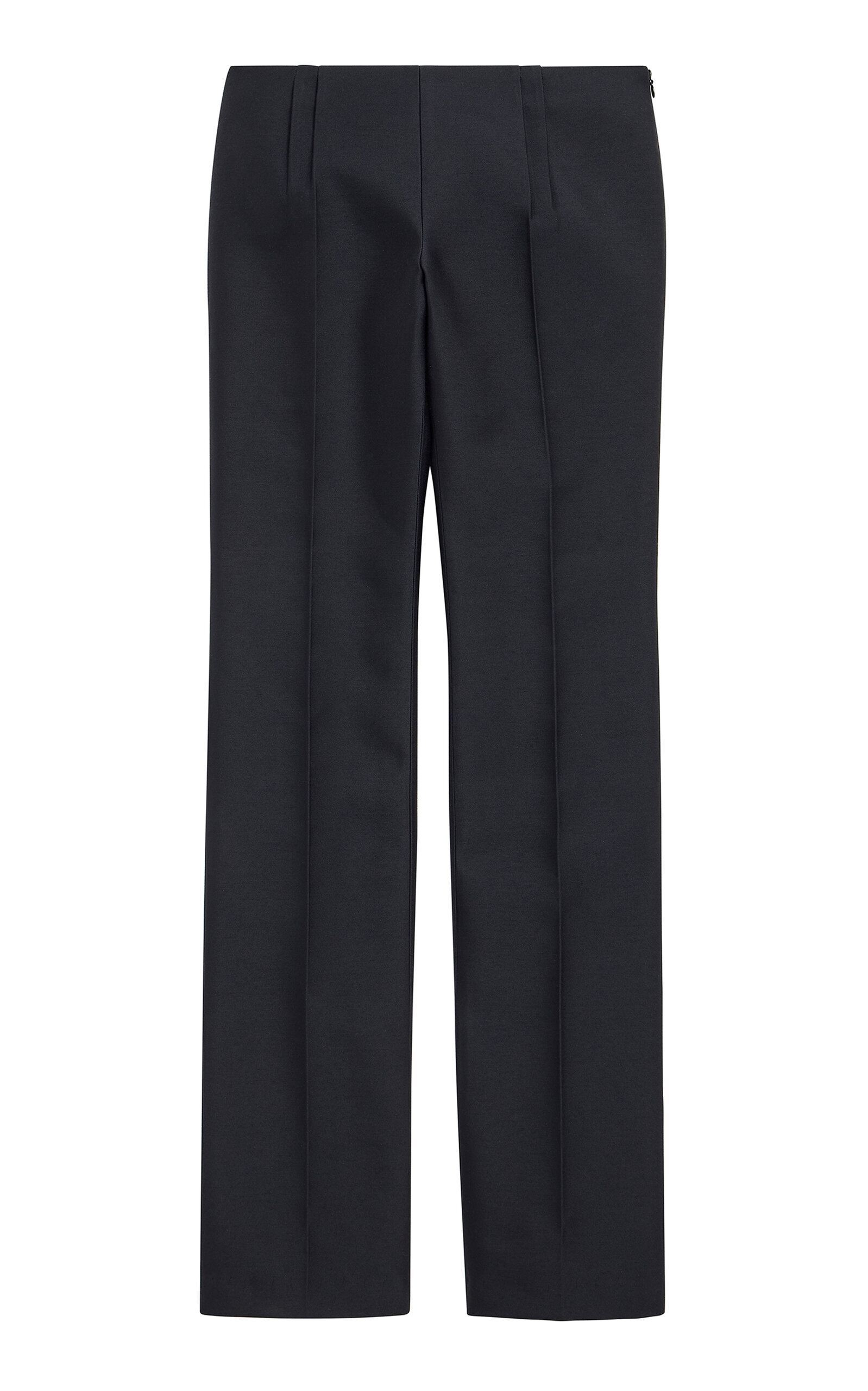Balenciaga Tailored Wool-blend Scuba Straight-leg Pants In Black