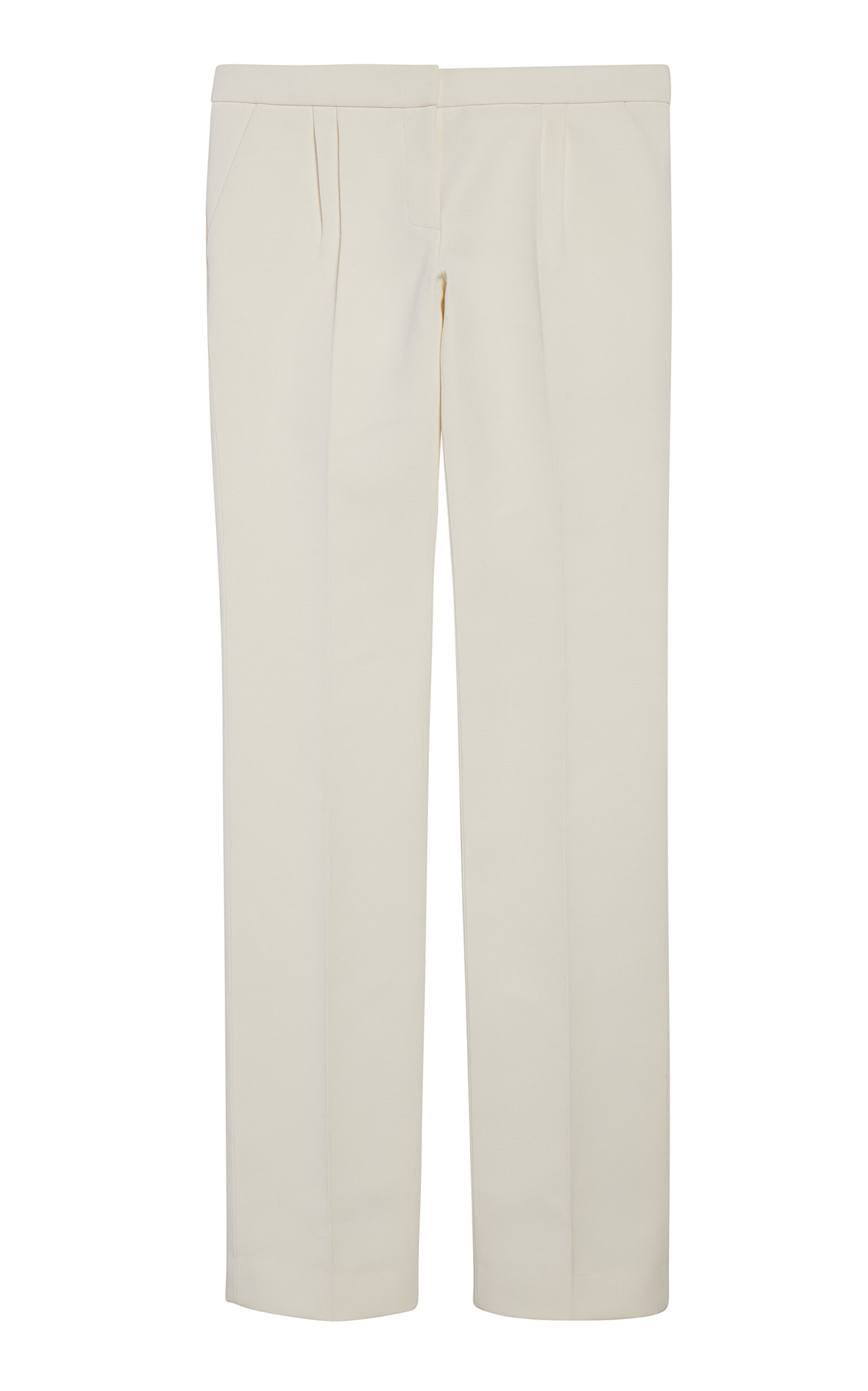 Balenciaga Tailored Compact Wool-blend Straight-leg Pants In White