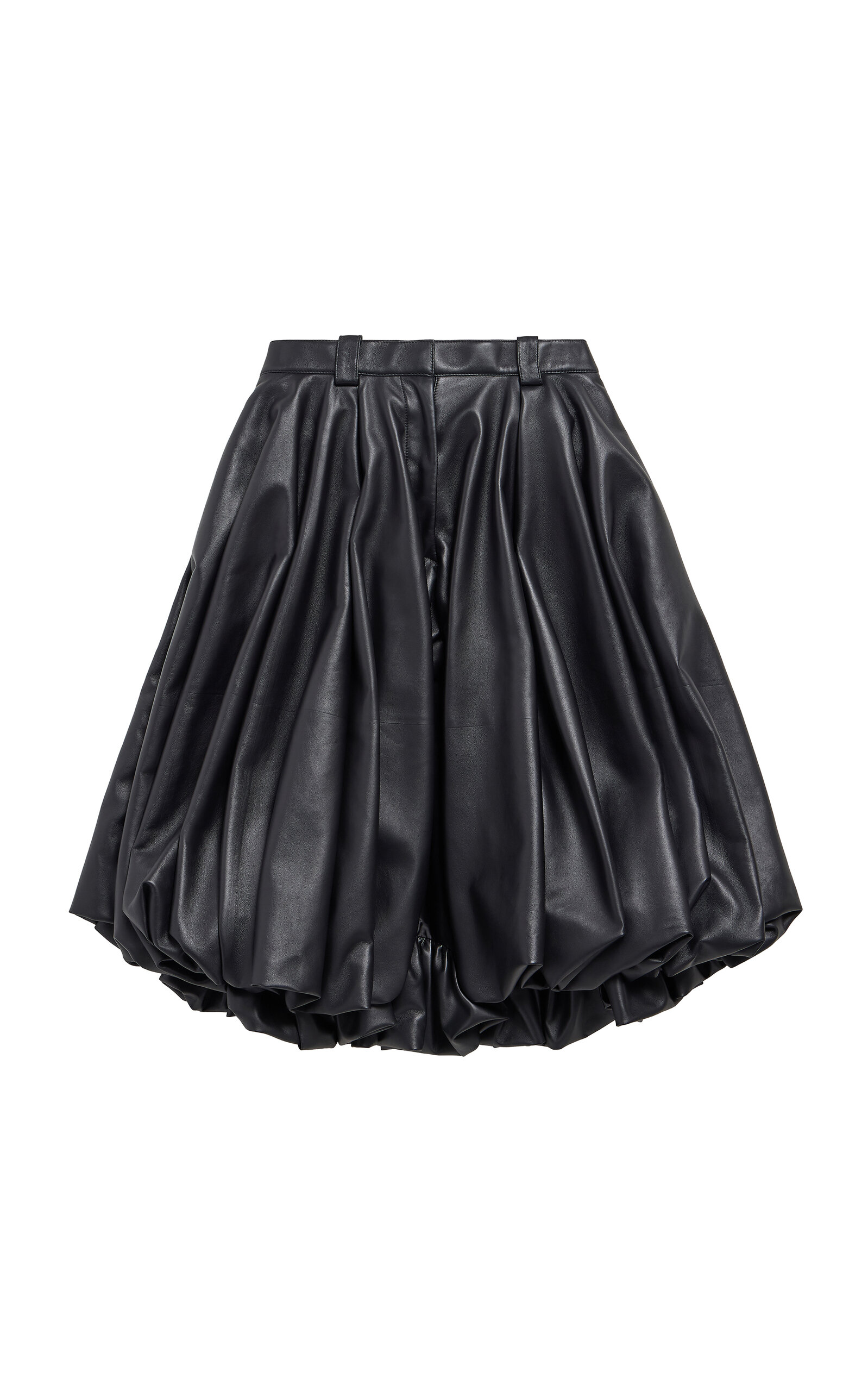 Balenciaga Lightweight Leather Balloon Shorts In Black