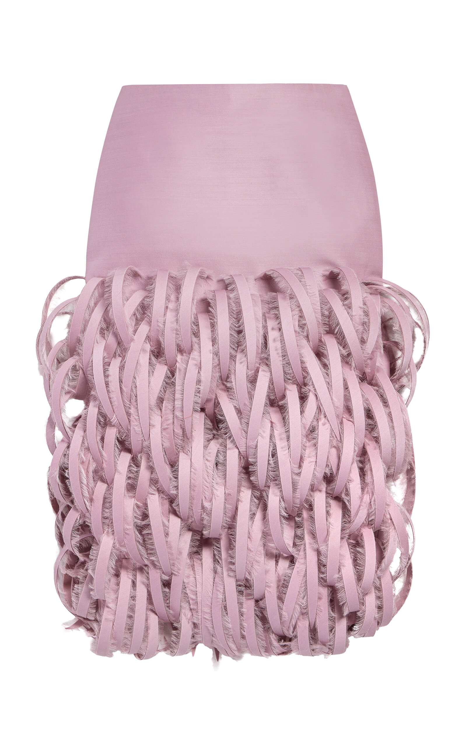 Balenciaga Feather-Embroidered Midi Skirt