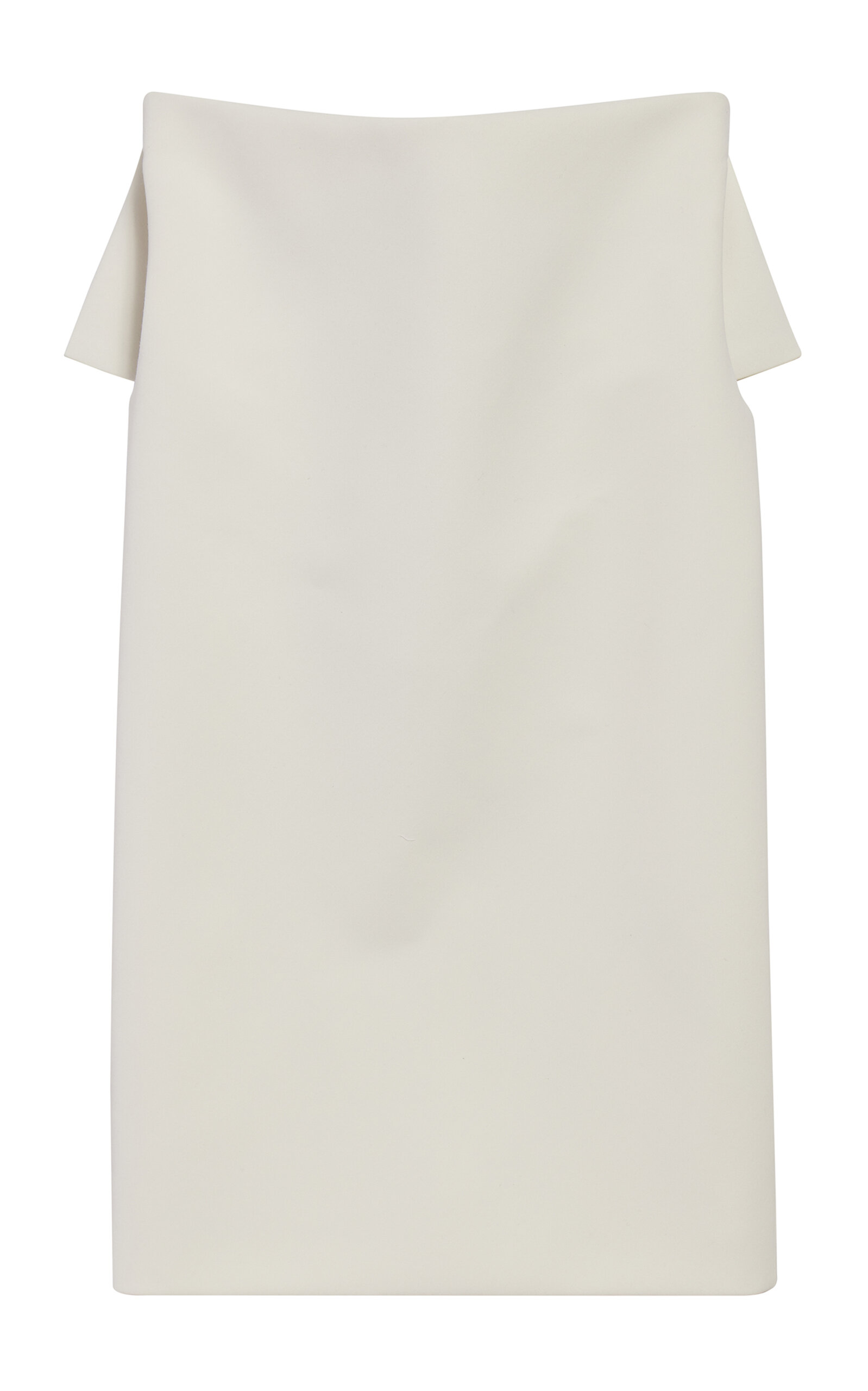 Balenciaga Vareuse Compact Wool-blend Mini Dress In White