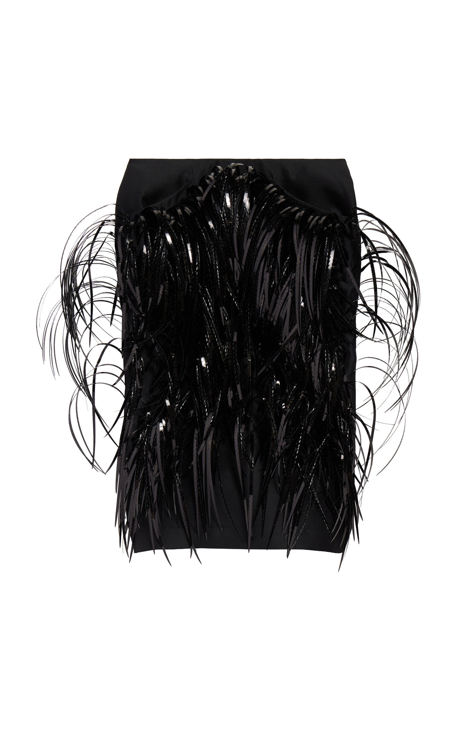 Balenciaga Fringed Midi Skirt In Black