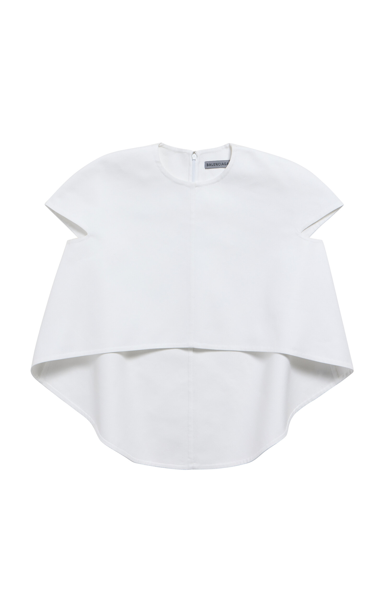 Balenciaga Train-detailed Cotton Top In White