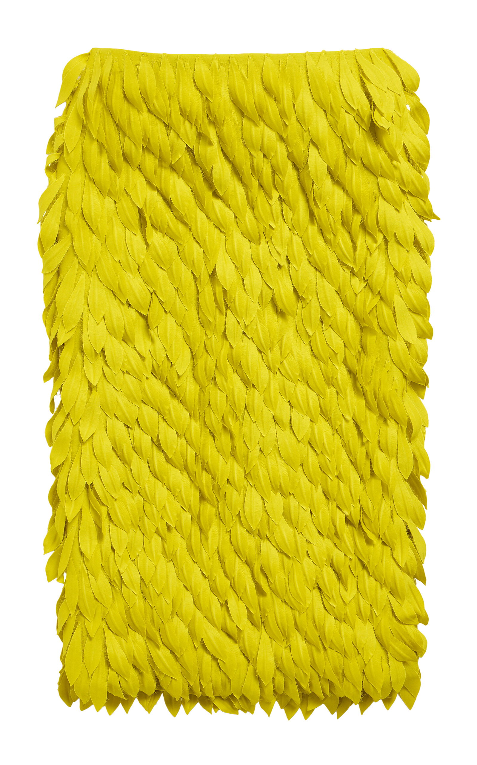 Balenciaga Petal-embroidered Midi Skirt In Yellow