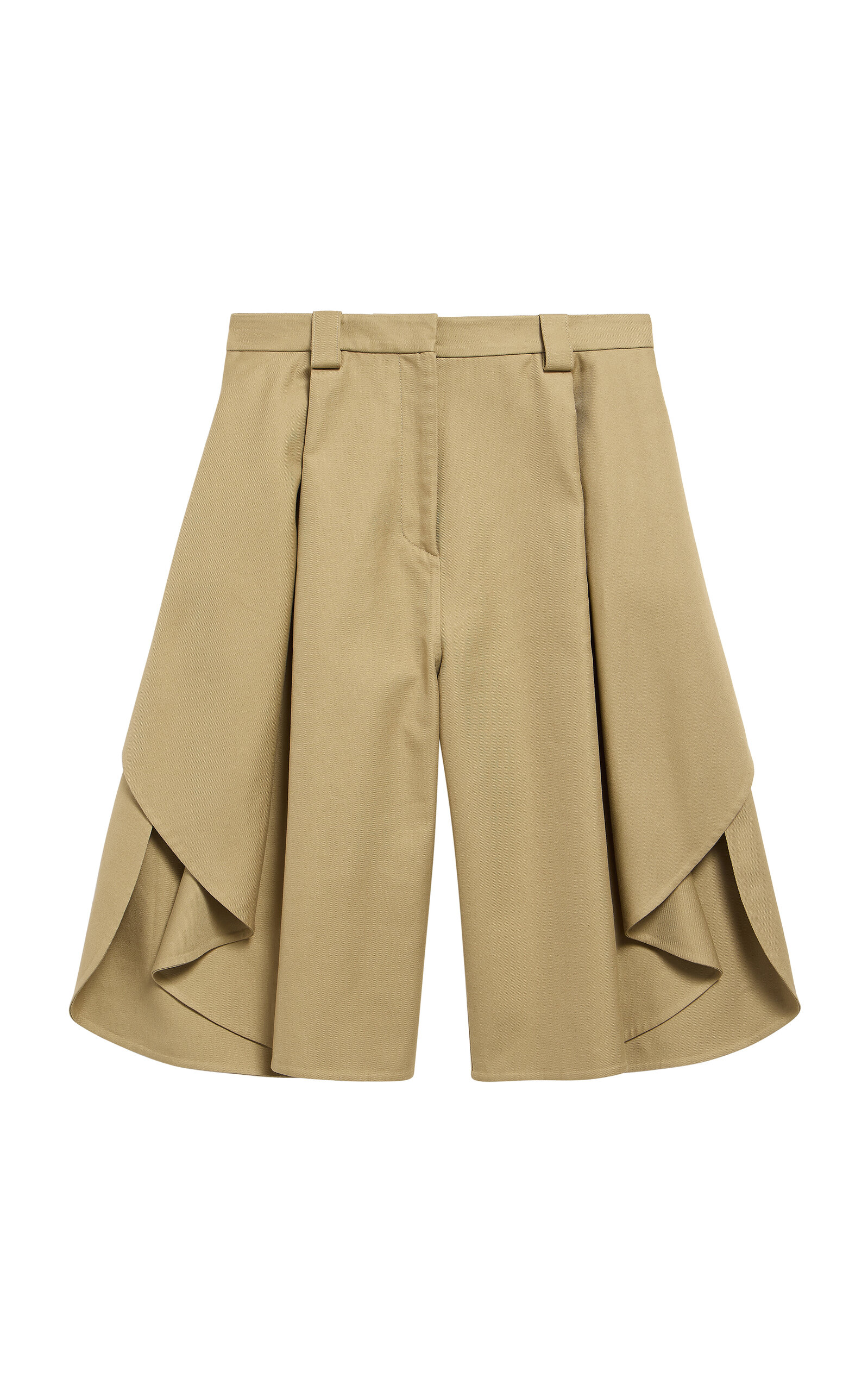 Balenciaga Petal-cut Cotton Bermuda Shorts In Gold