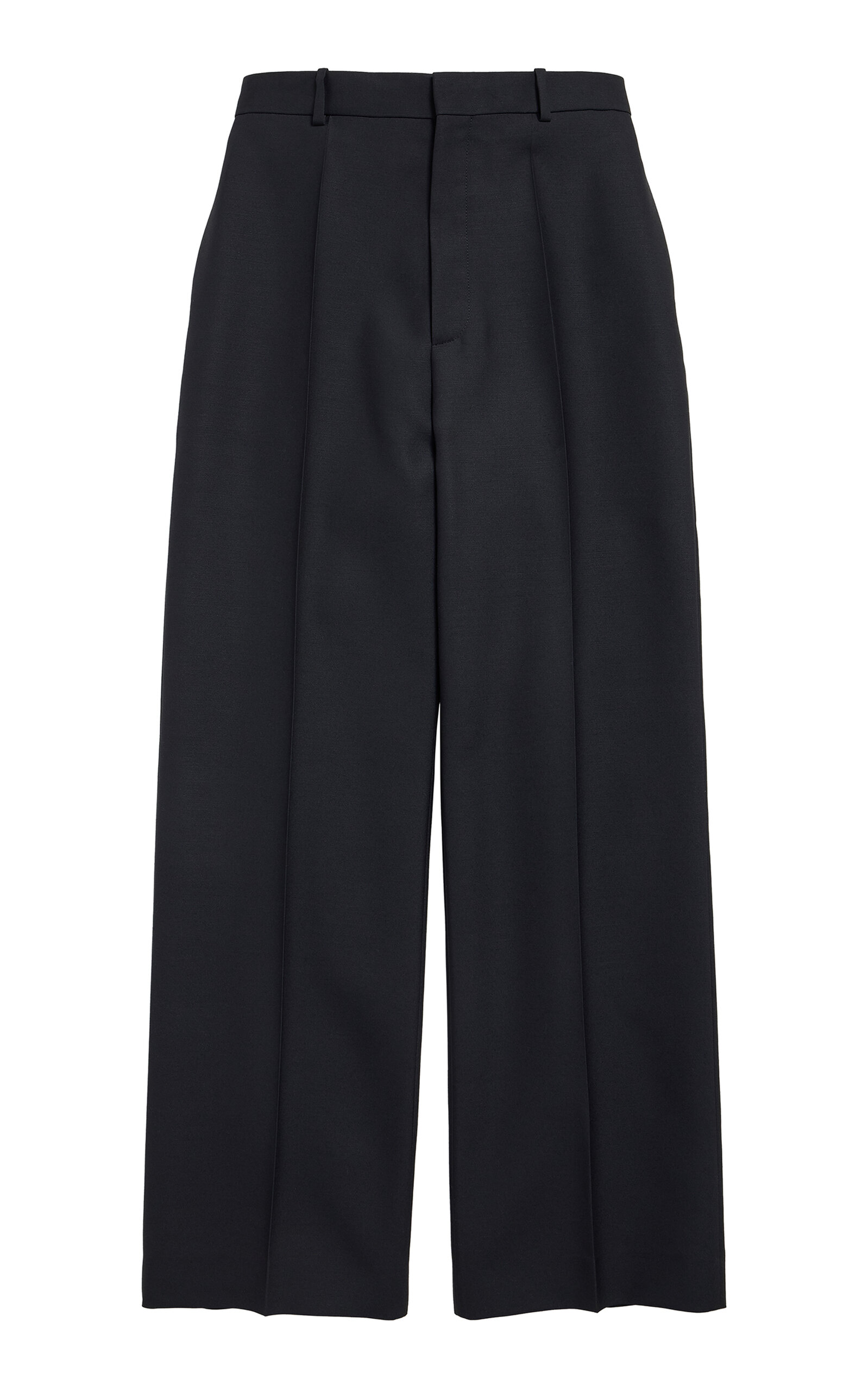 Balenciaga Tailored Wool-silk Wide-leg Pants In Black