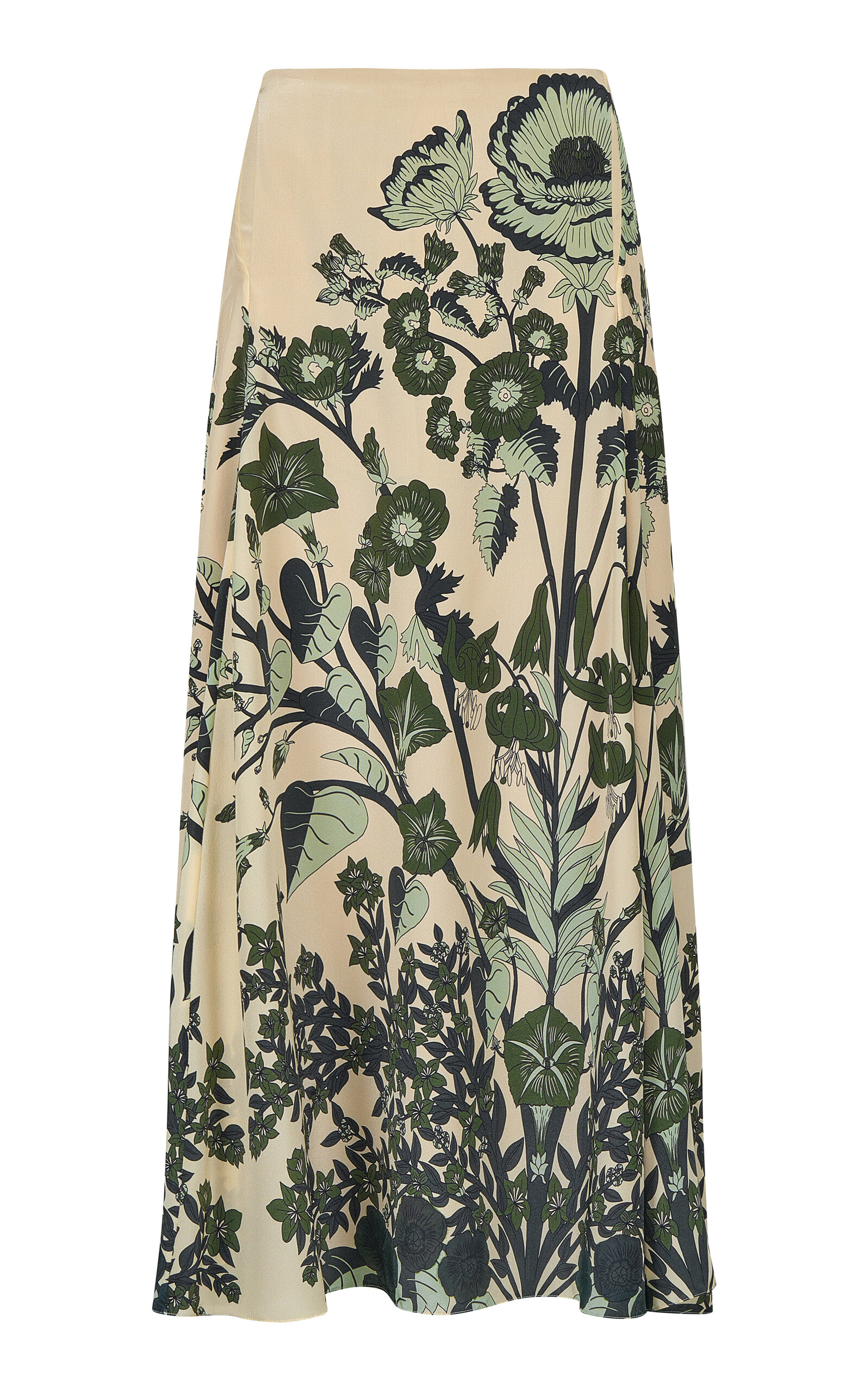 Johanna Ortiz Printed Silk Poems Of The Sea Ankle Skirt In Multi