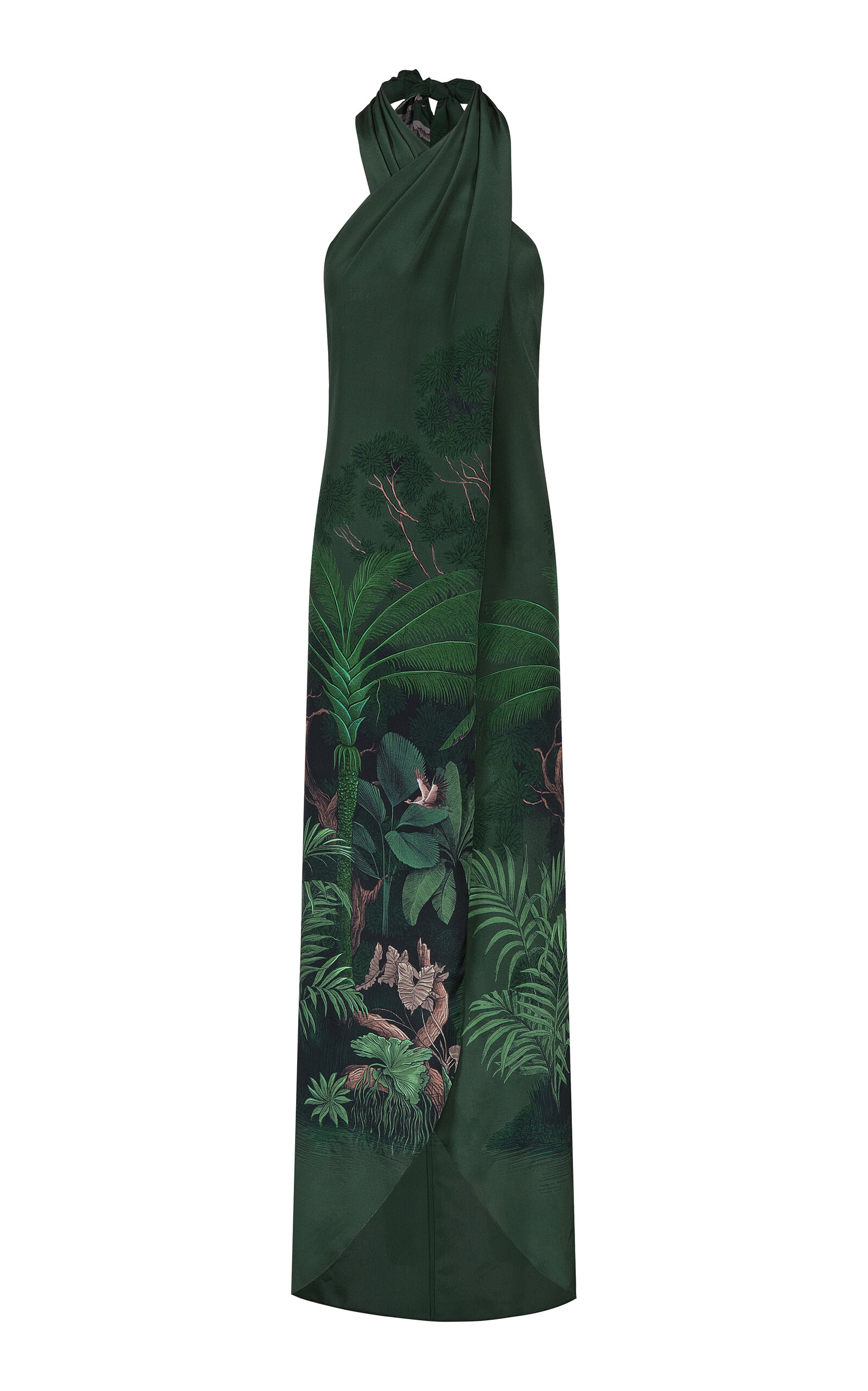 Johanna Ortiz Silk Silent Water Top In Green