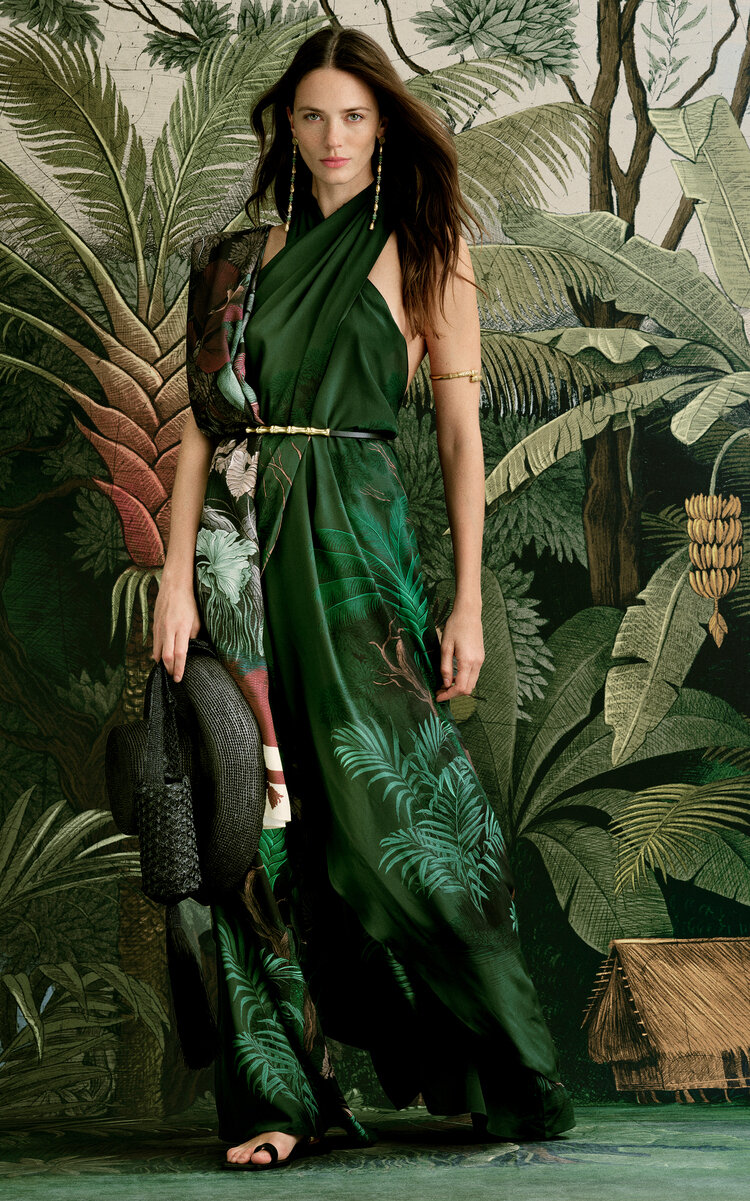 Johanna Ortiz Silk Musical Pants In Green