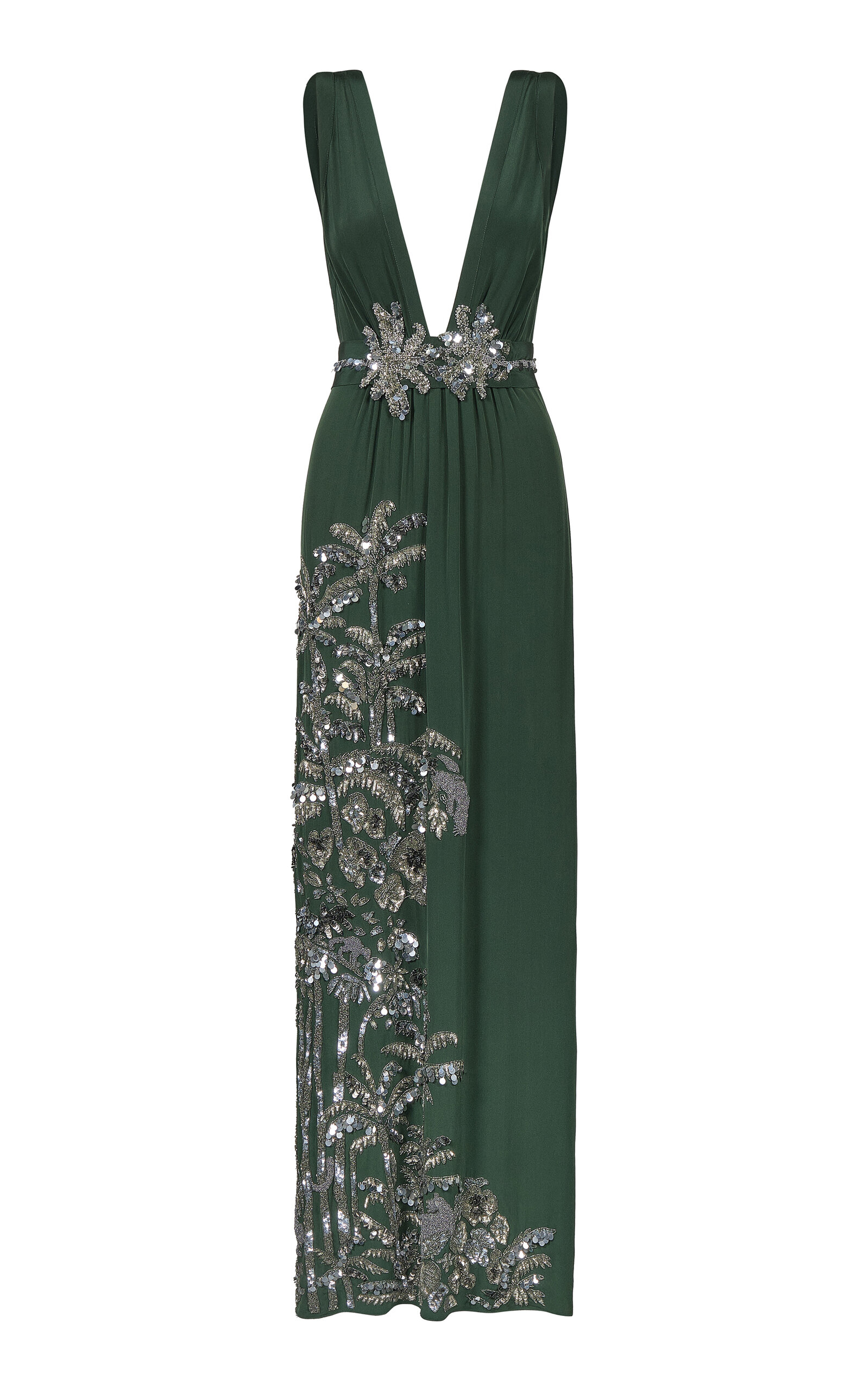Johanna Ortiz Silk Expedición Elegante Maxi Dress In Black