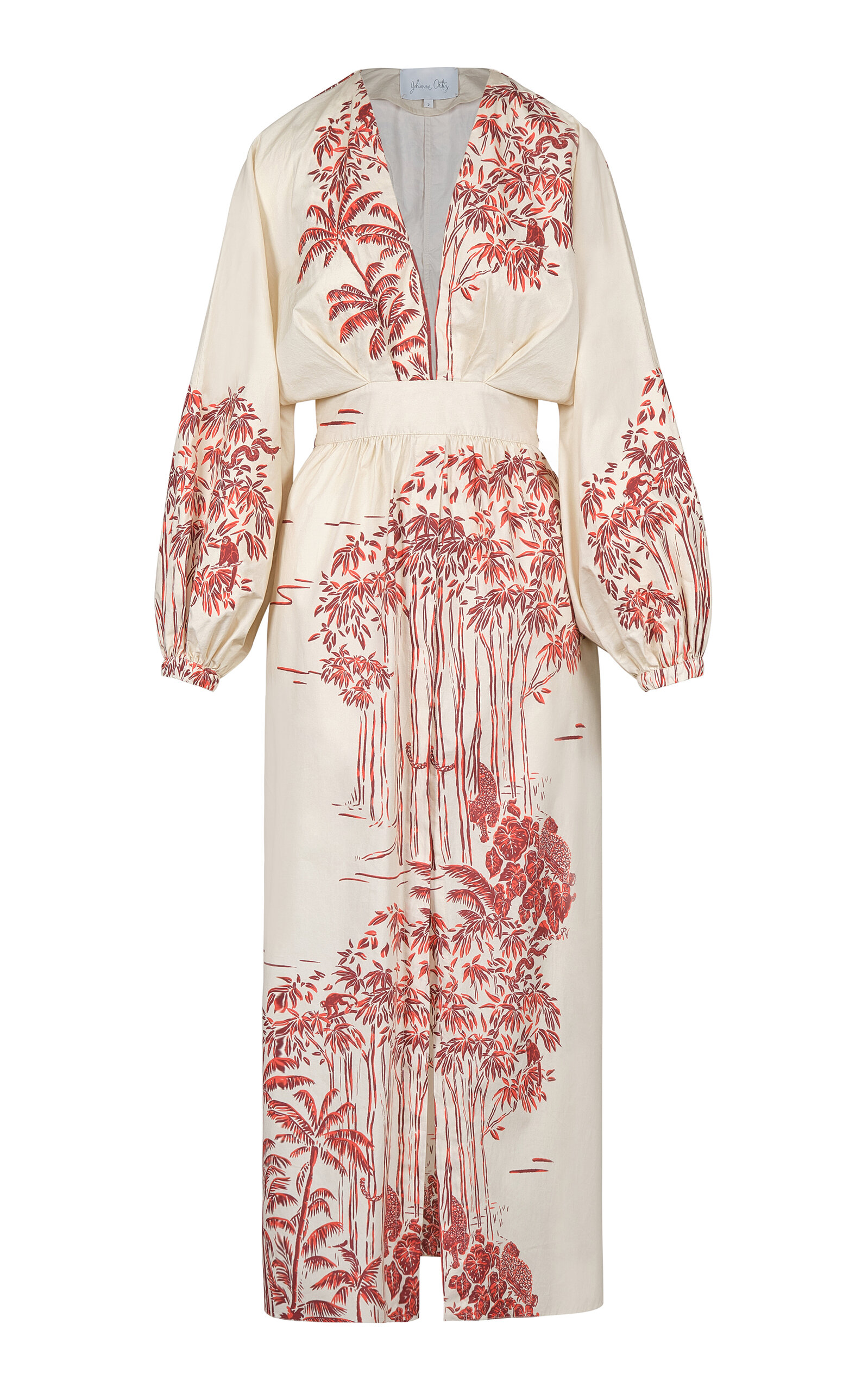 Johanna Ortiz Cotton Andar Aventurero Ankle Dress In Neutral