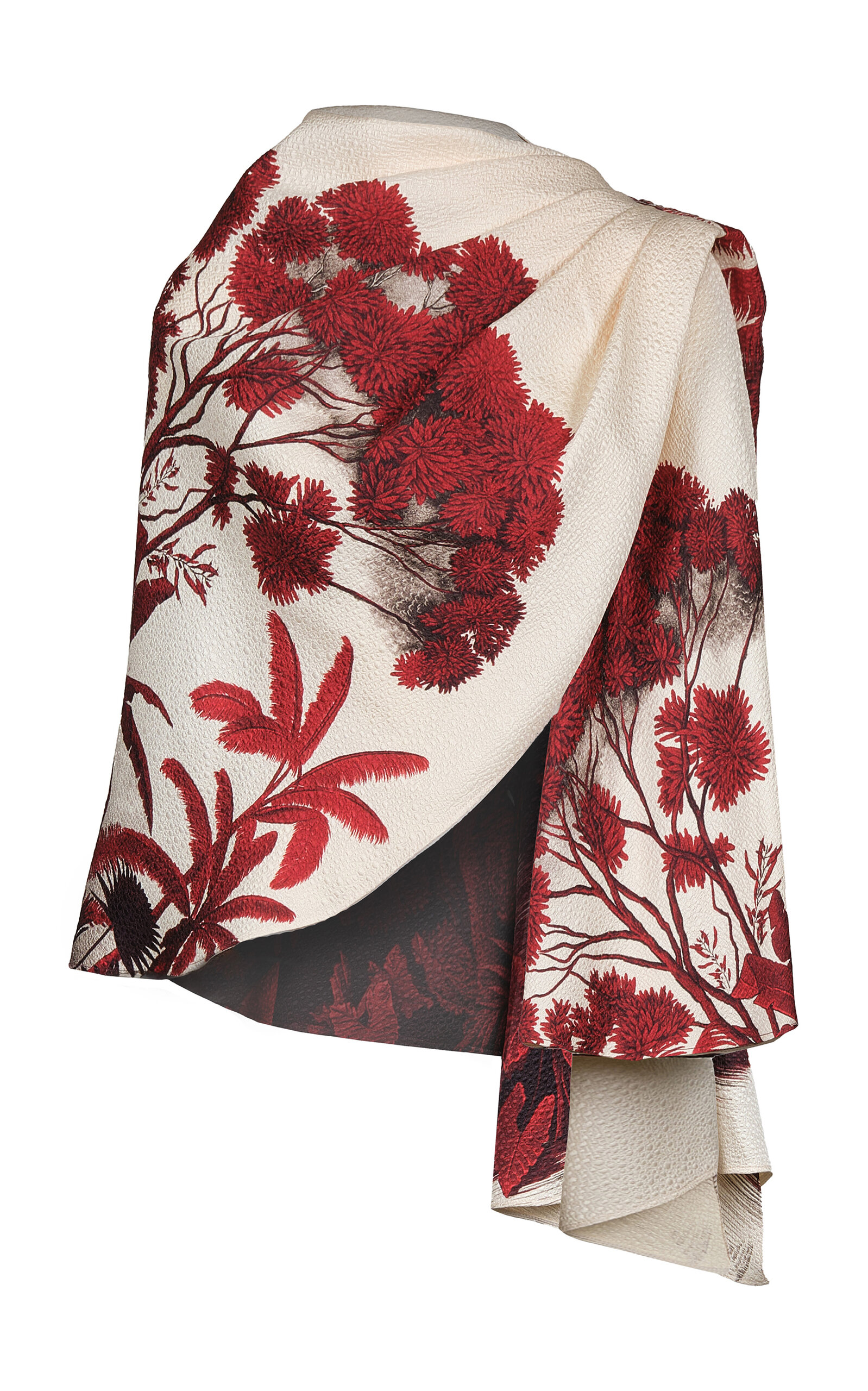 Johanna Ortiz Wool-silk Ocean Of Secrets Cape In White