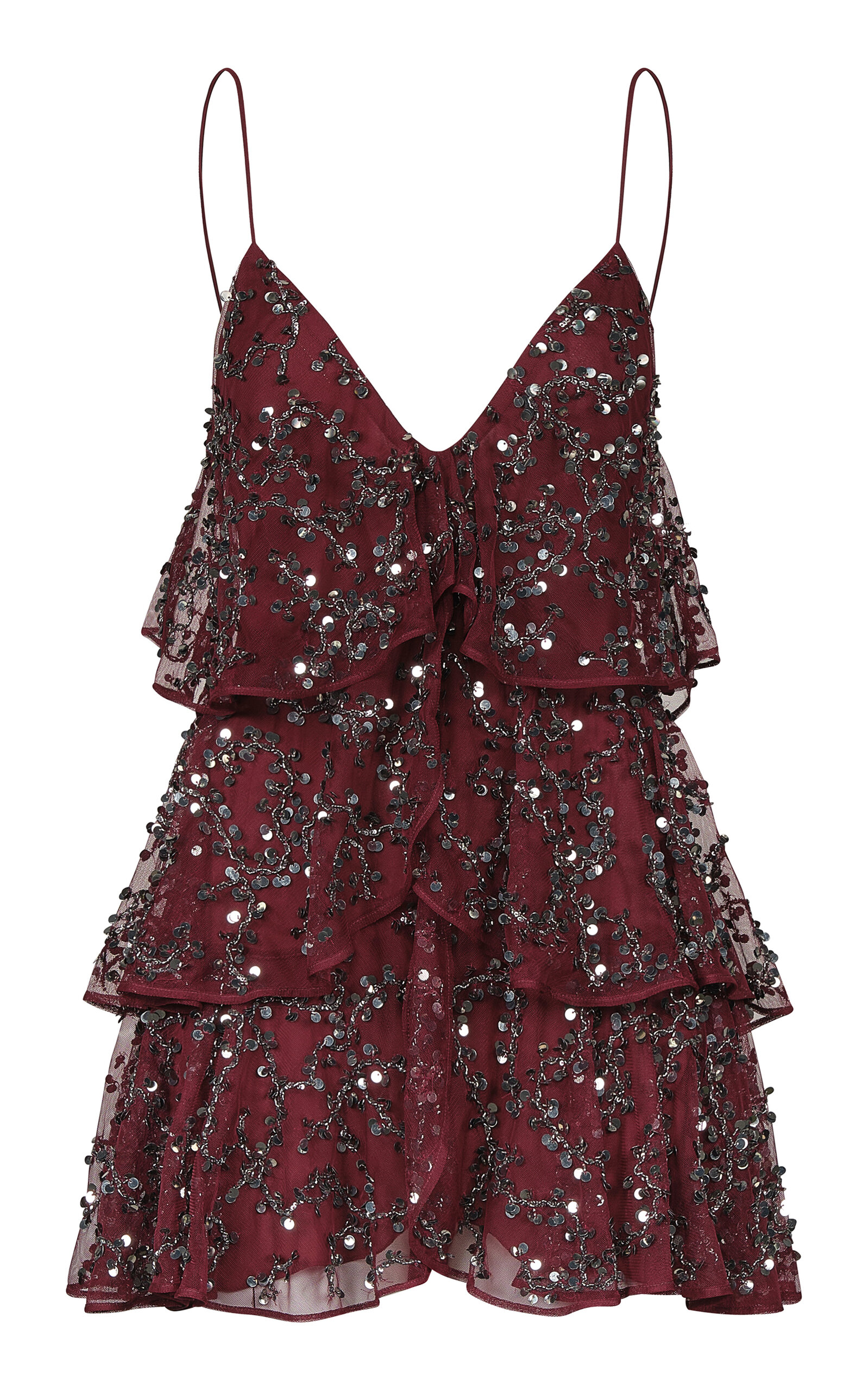 Johanna Ortiz Embroidered Fluvial Adventure Mini Dress In Brown