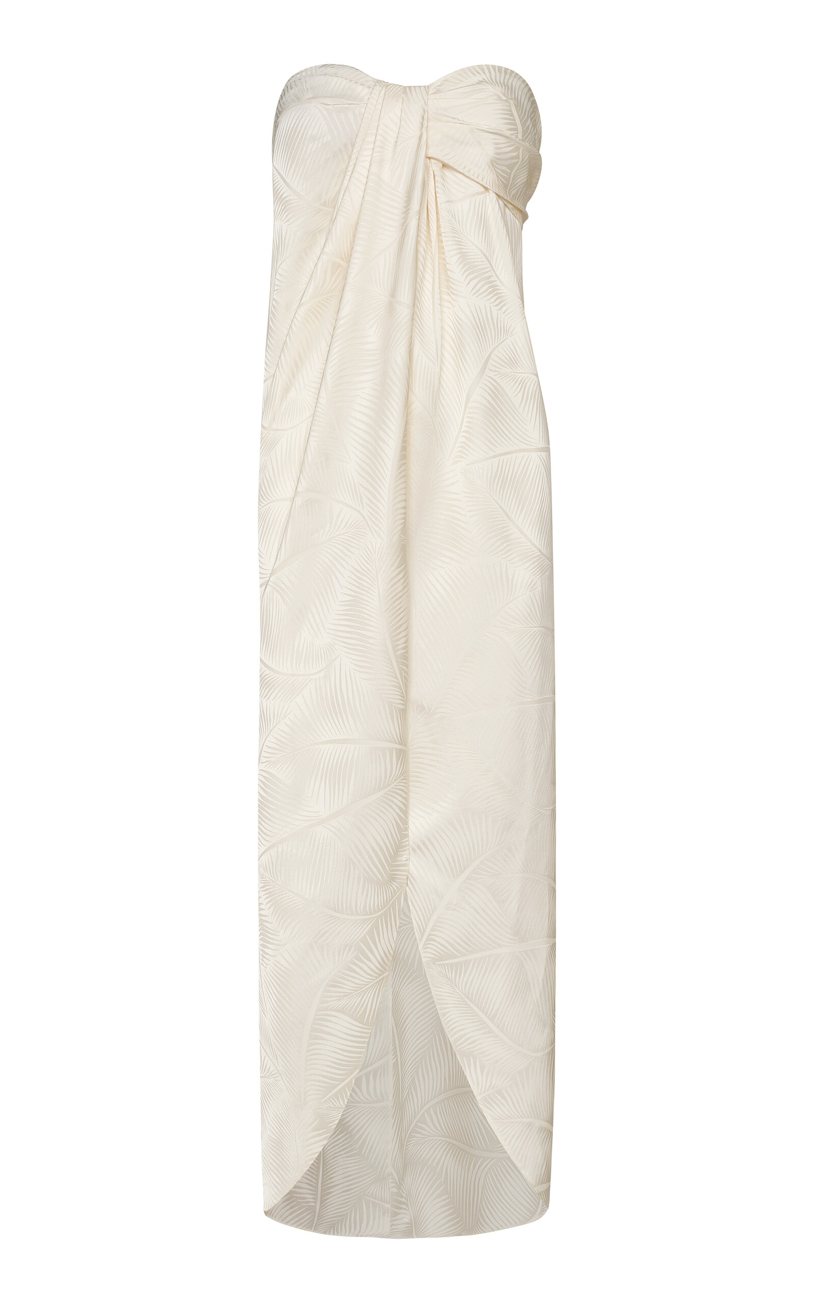 Johanna Ortiz Graceful Satin-Jacquard Longline Top