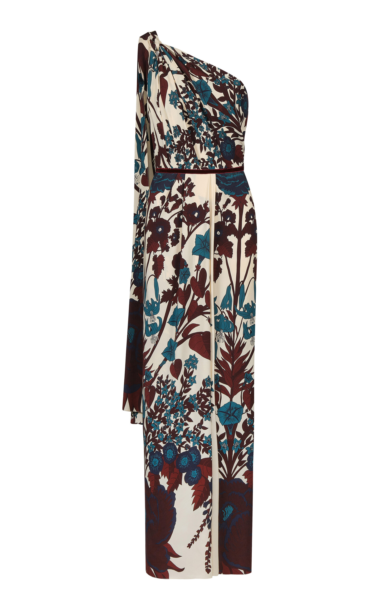 Johanna Ortiz Heavy Crepe Royal Garden Maxi Dress In Multi