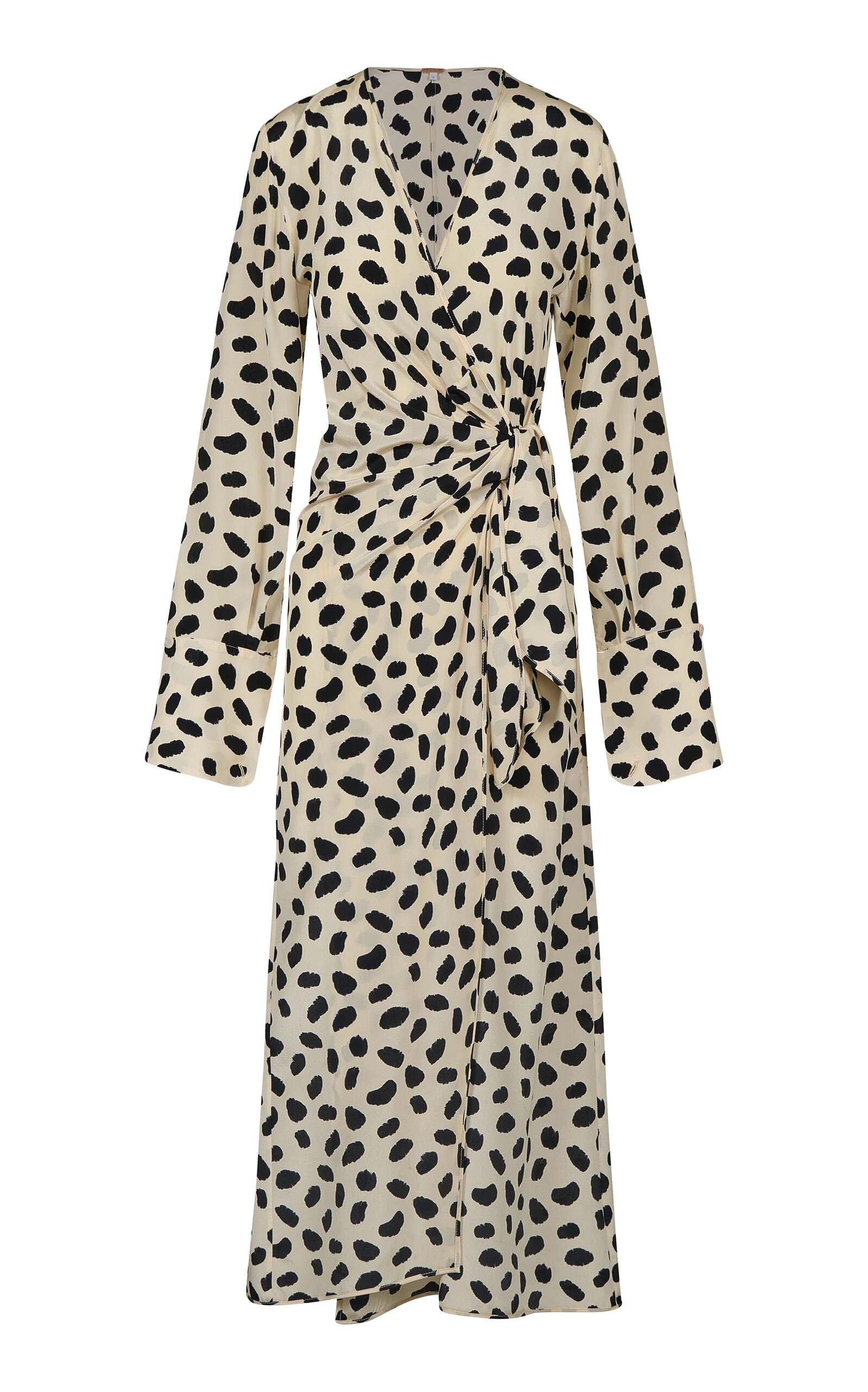 Johanna Ortiz Silk Ollantay Wrap Dress In Animal Print