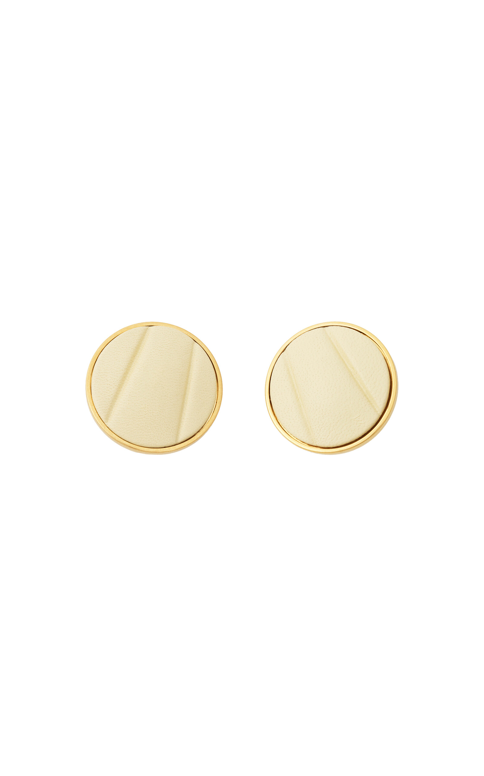 Chloé Soft Powder Pleats Earrings In Gold