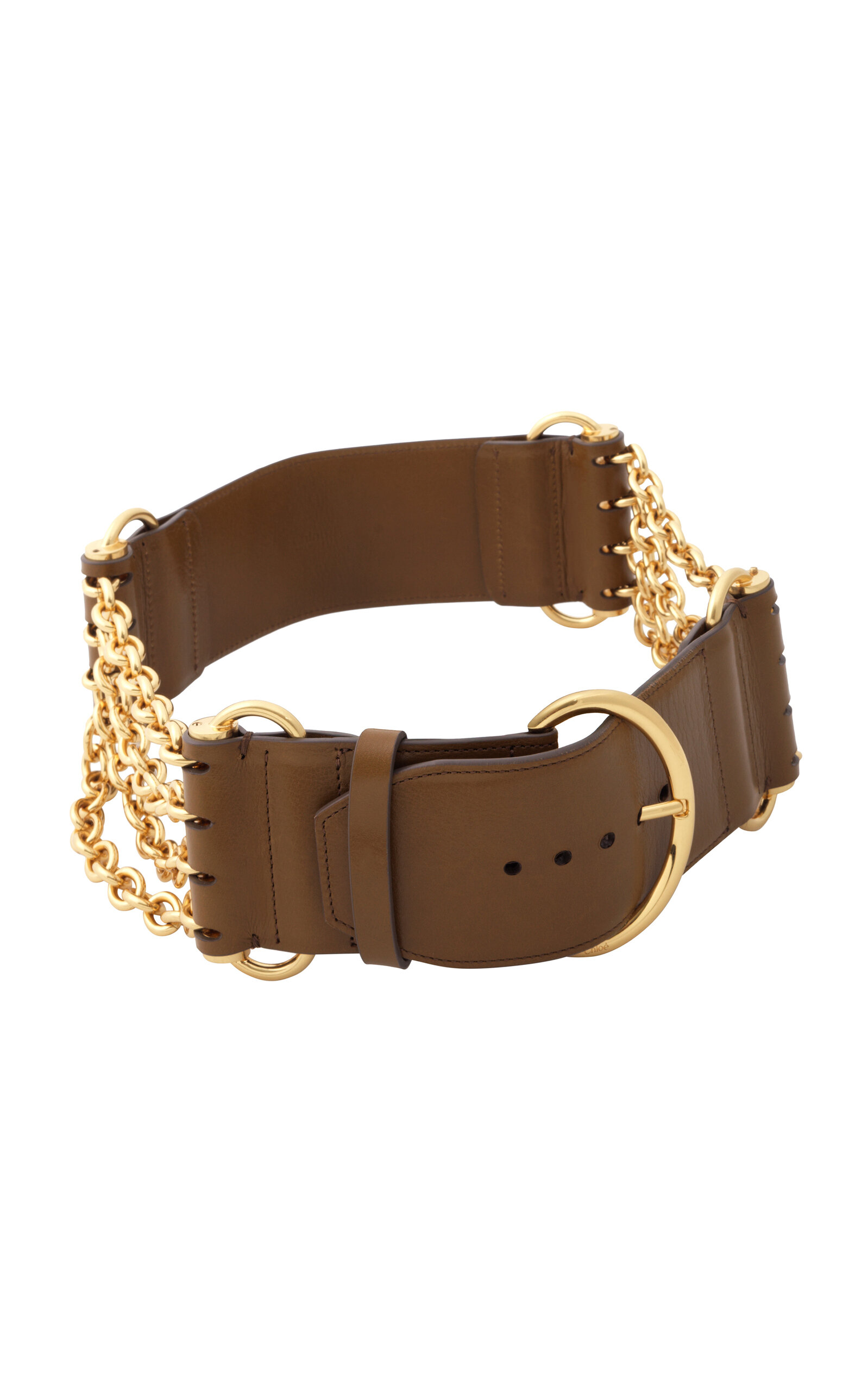 Chloé Camera Chain Belt In Brown