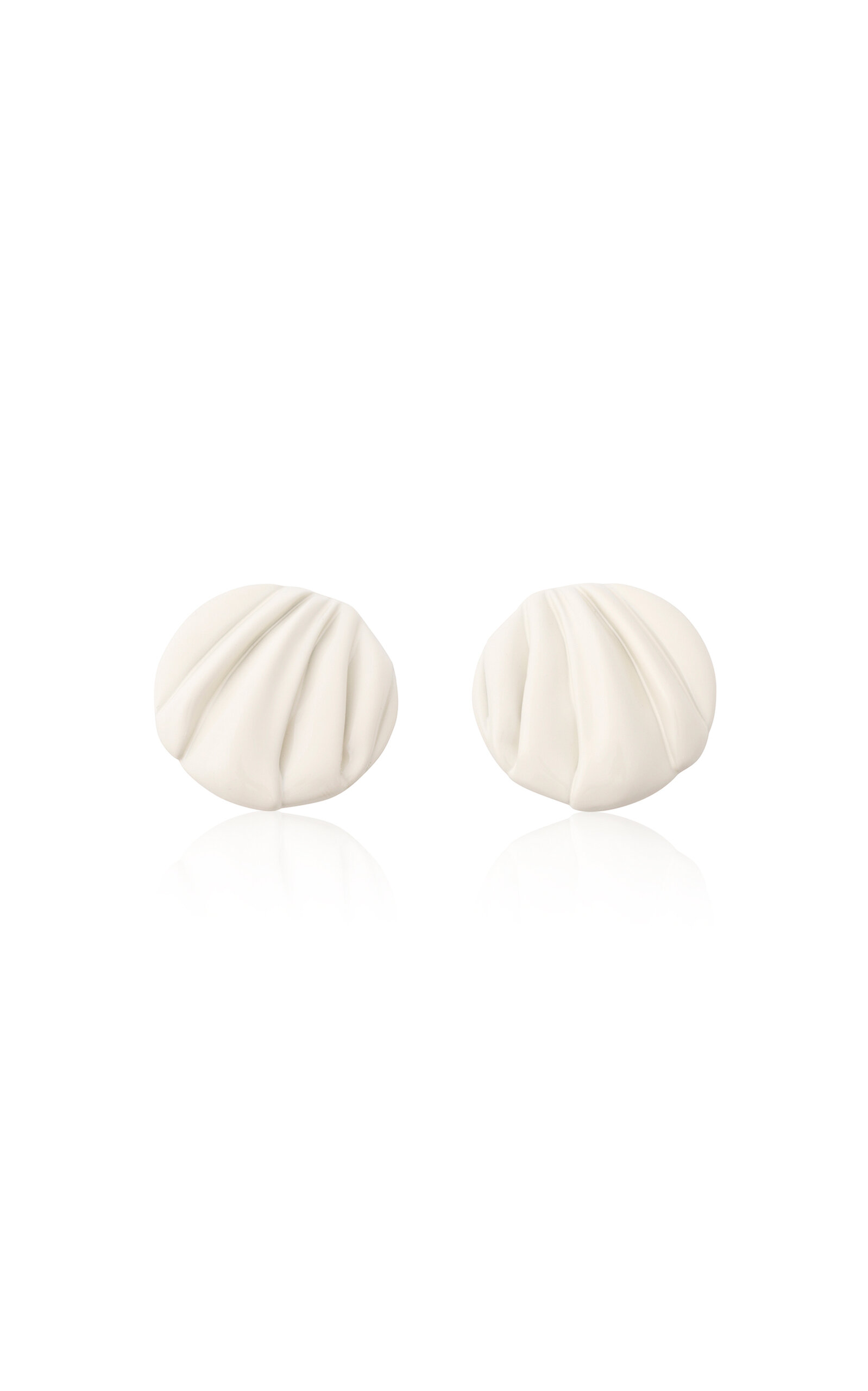 Chloé Pleats Earrings In White