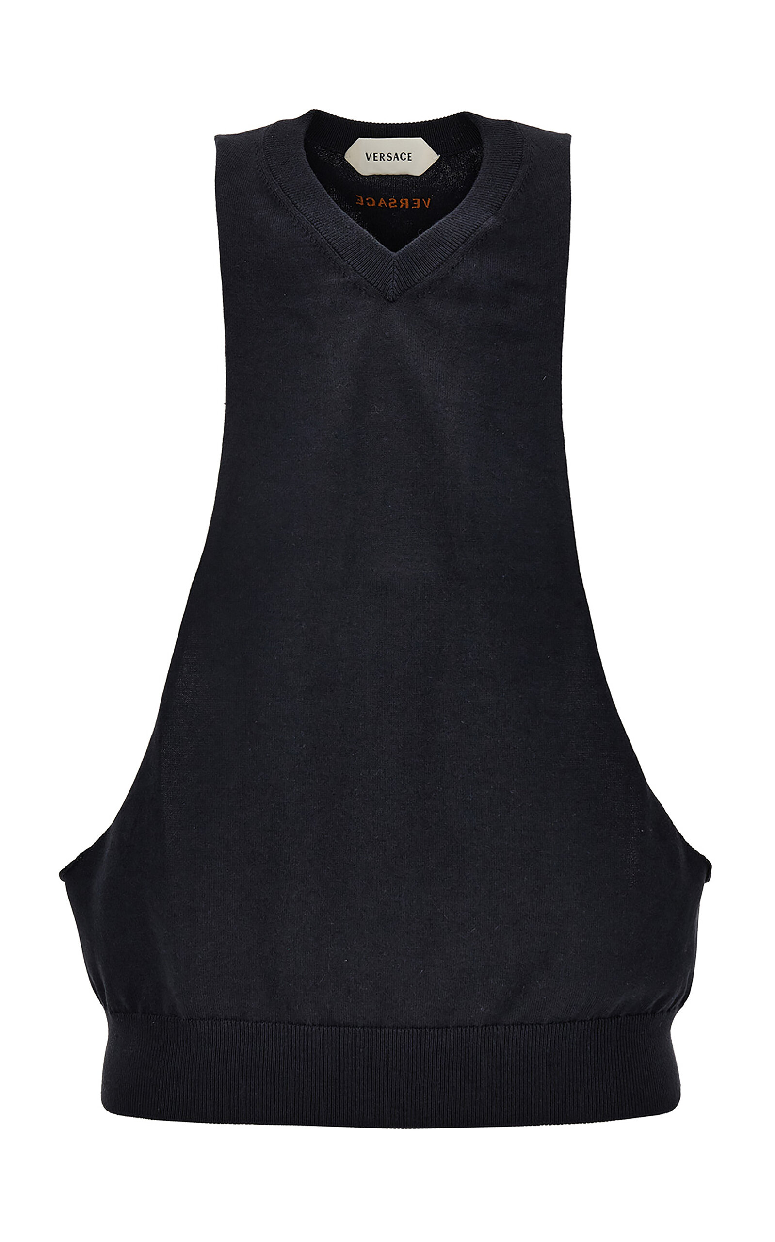 Versace Cutout Cotton-Blend Tank Top