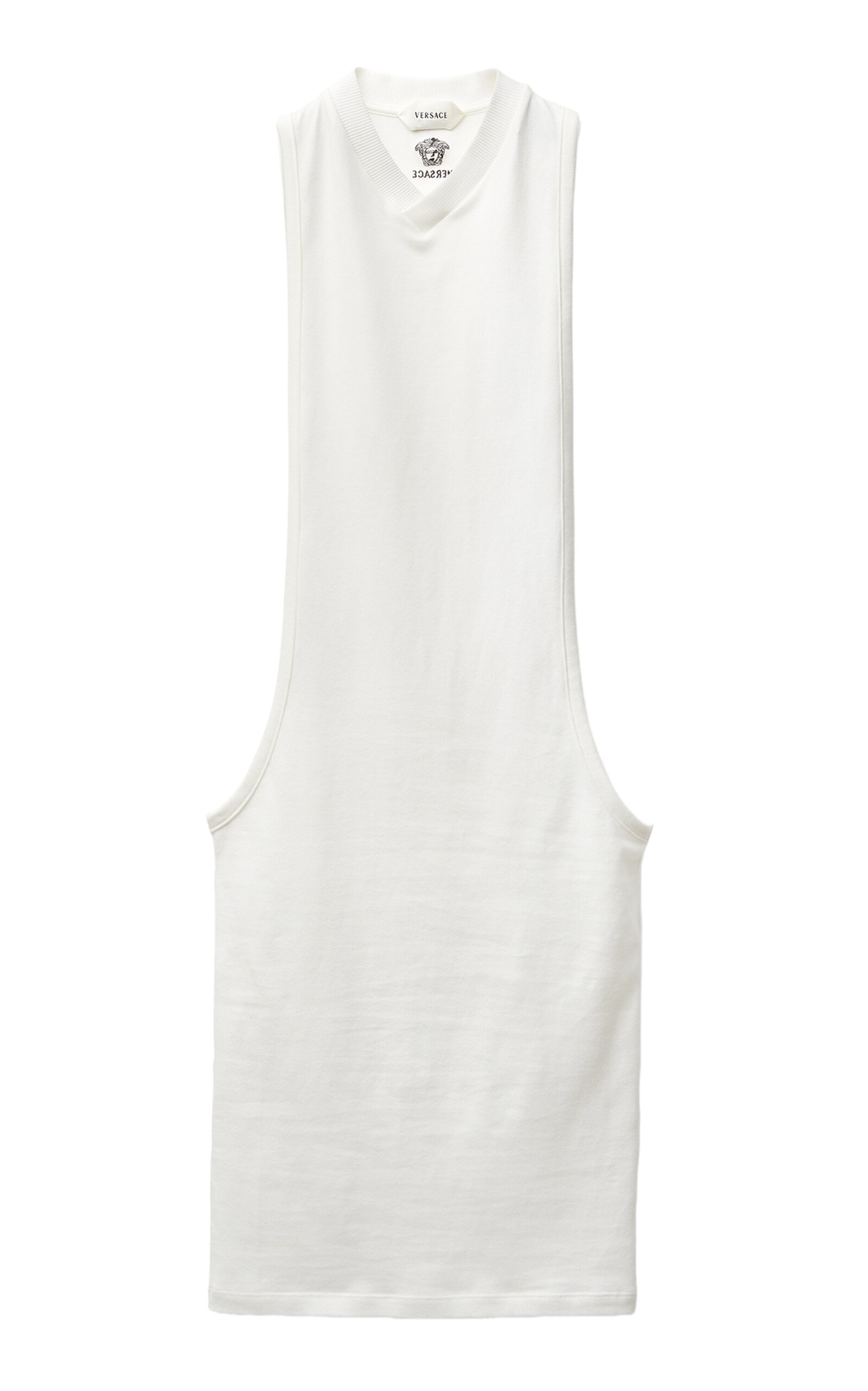 Versace Embroidered Stretch-Cotton Mini Dress