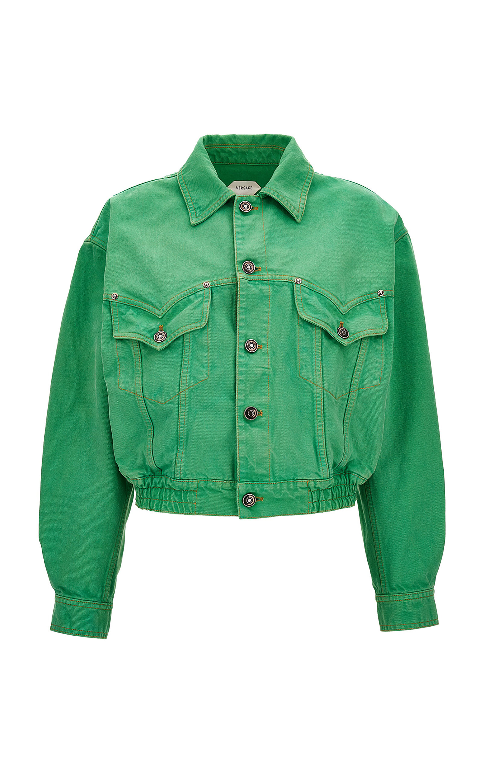 Versace Long-Sleeve Denim Jacket - Green