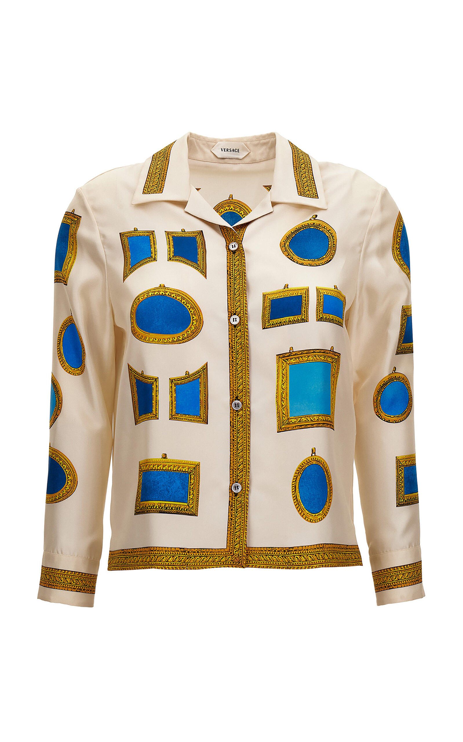 Versace Printed Silk-Twill Button-Down Shirt - Multi