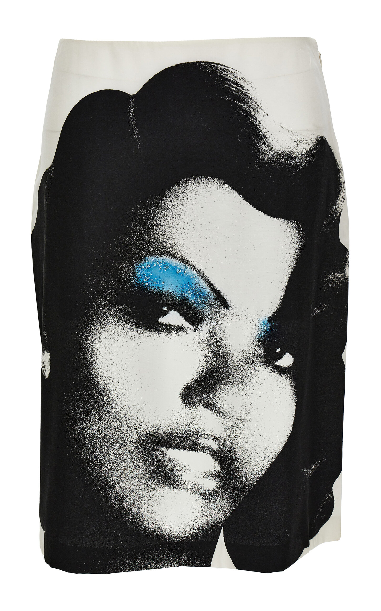 Versace Embroidered Silk Twill Midi Skirt In Multi