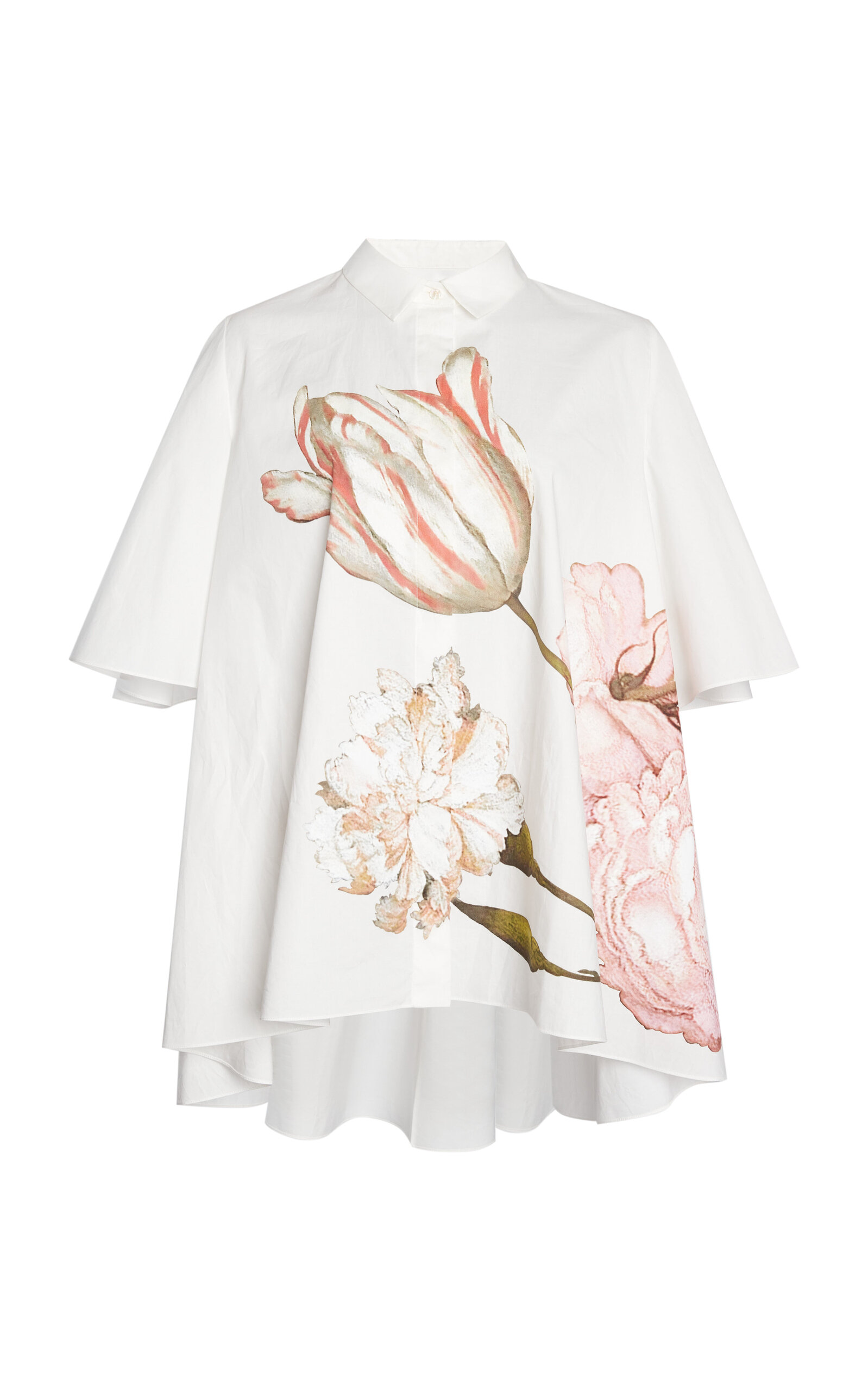 Giambattista Valli Printed Cotton Shirt In White