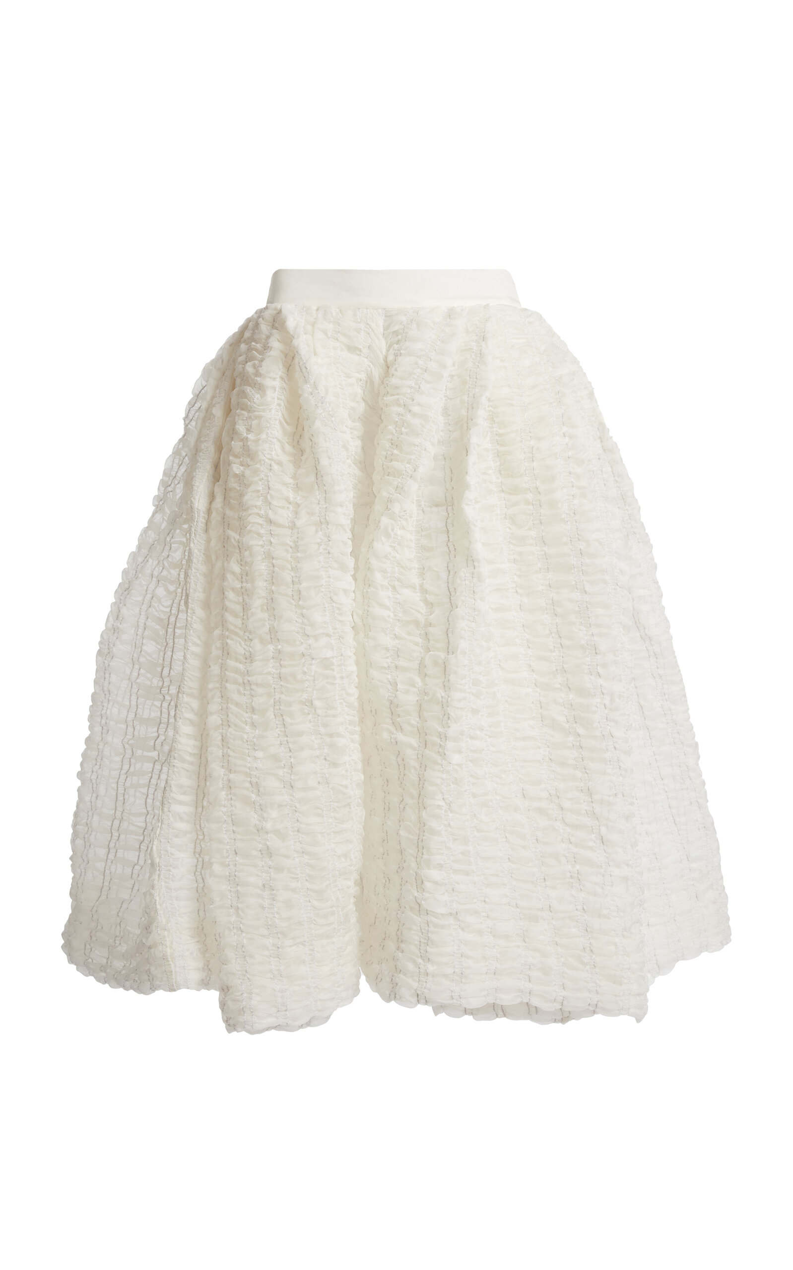 Giambattista Valli Organza Trousers In White