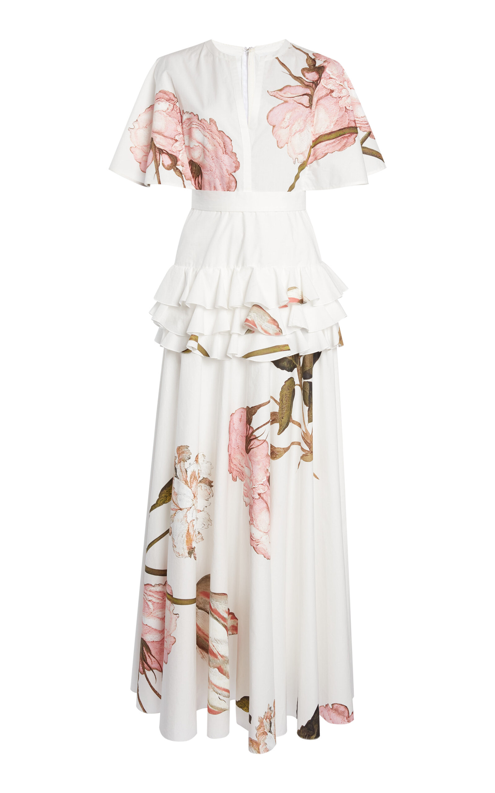 Giambattista Valli Printed Cotton Maxi Dress In White