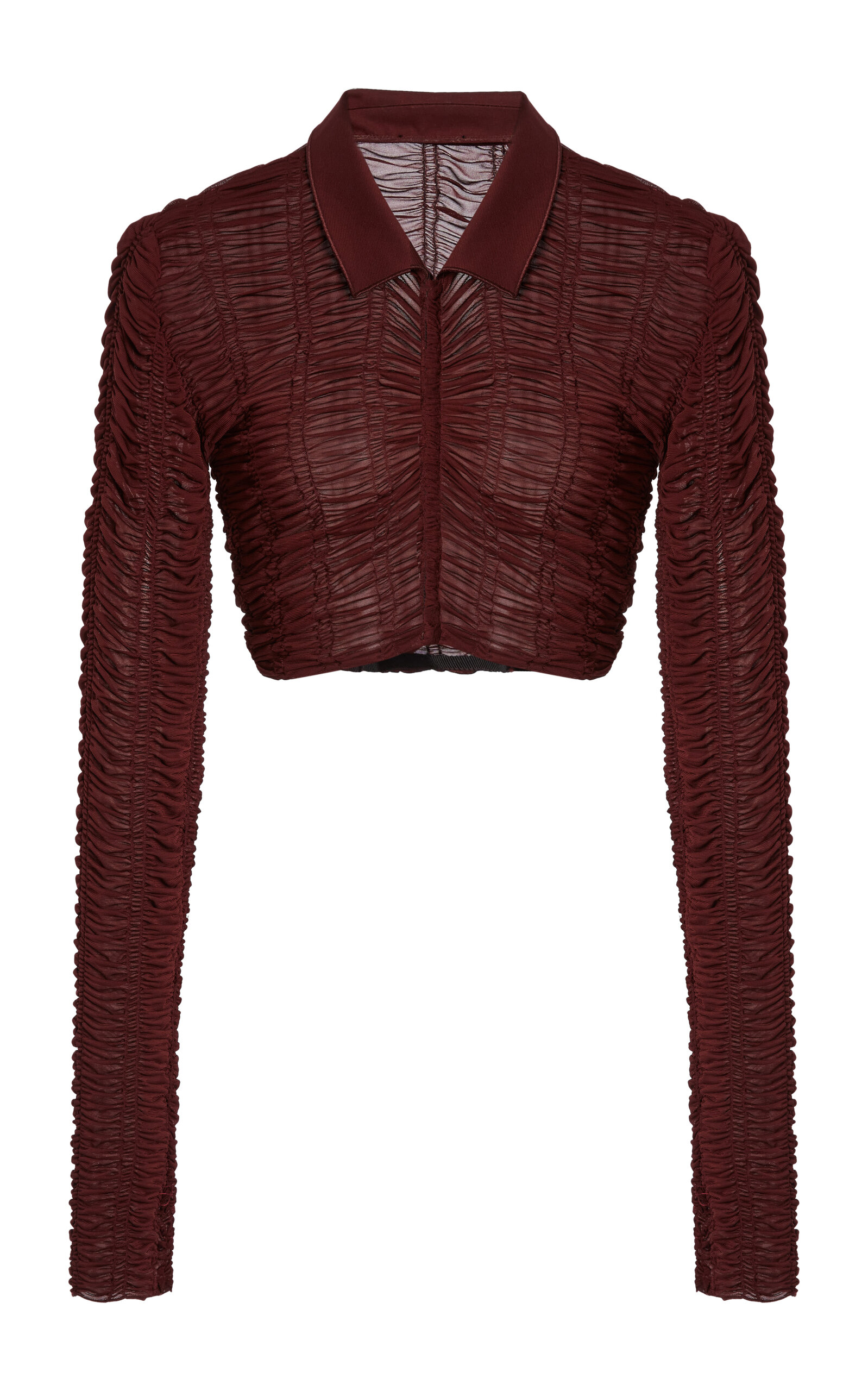 Giambattista Valli Fluid Jersey Top In Brown