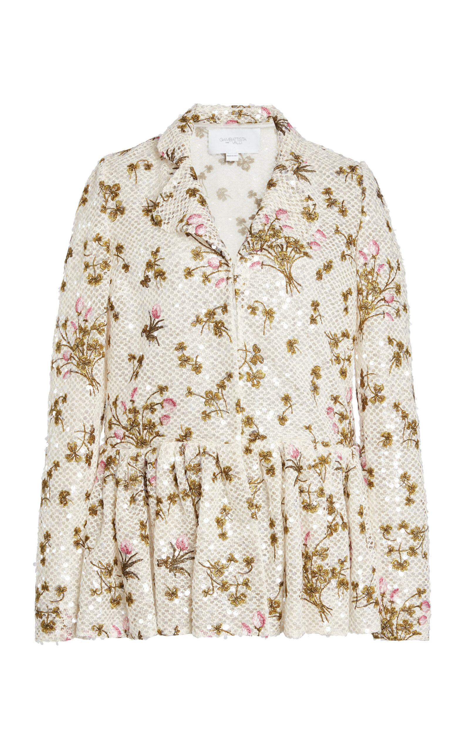 Giambattista Valli Embroidered Mesh Jacket In Multi