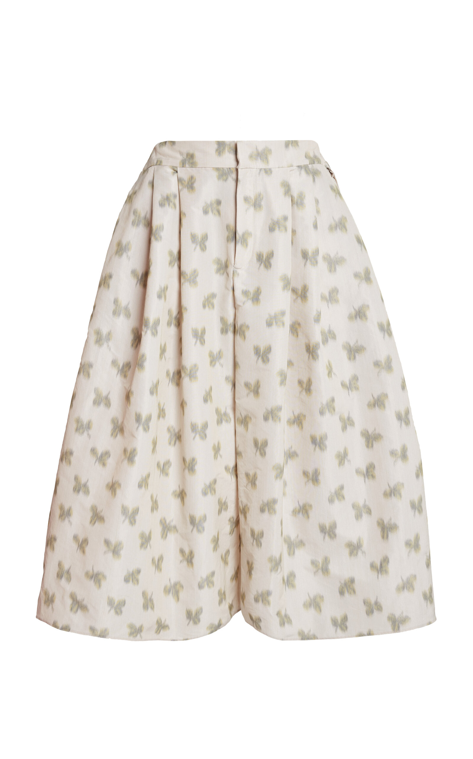 Giambattista Valli Clover Taffeta Bermuda Shorts In Neutral