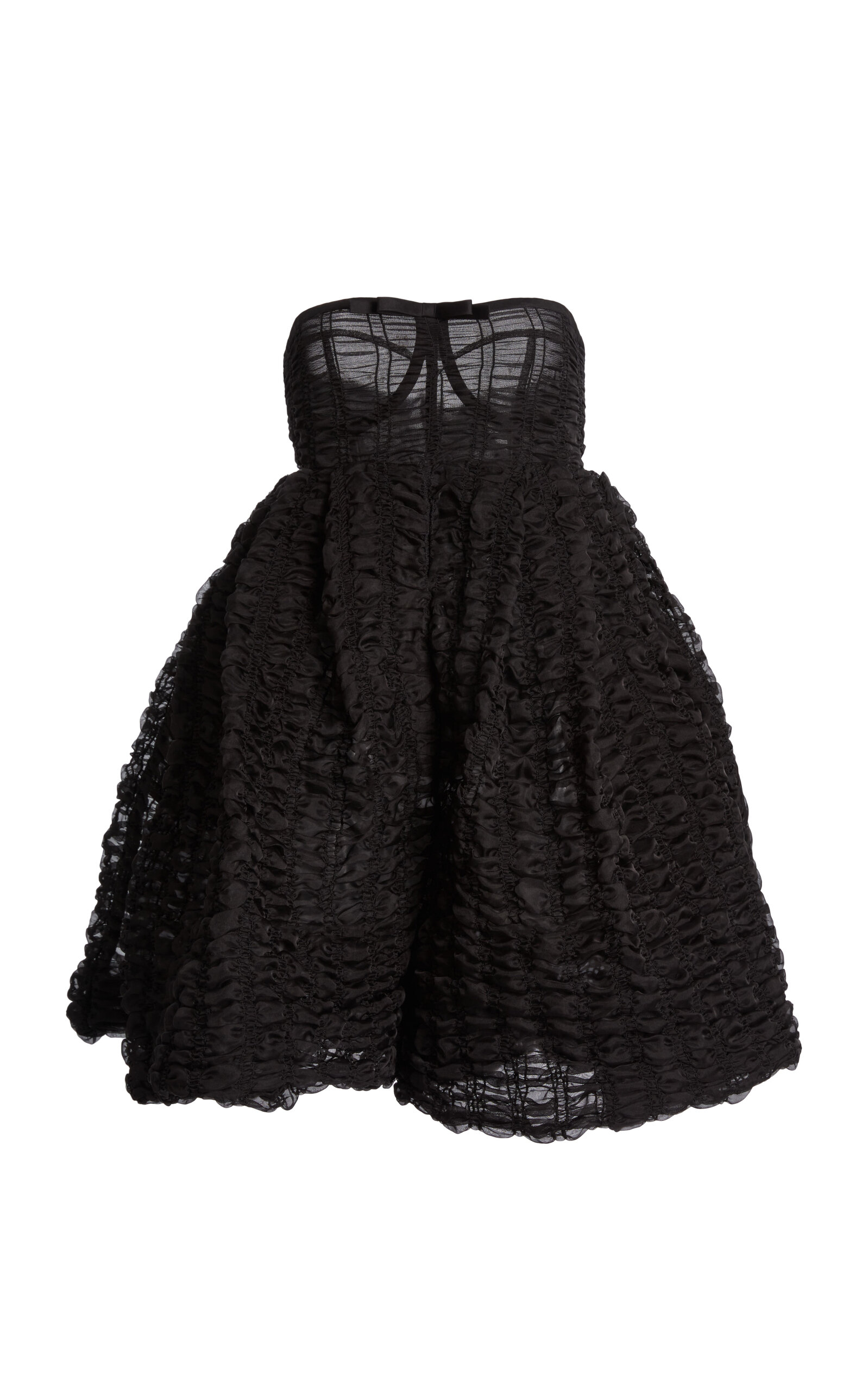 Giambattista Valli Silk Organza Jumpsuit In Black