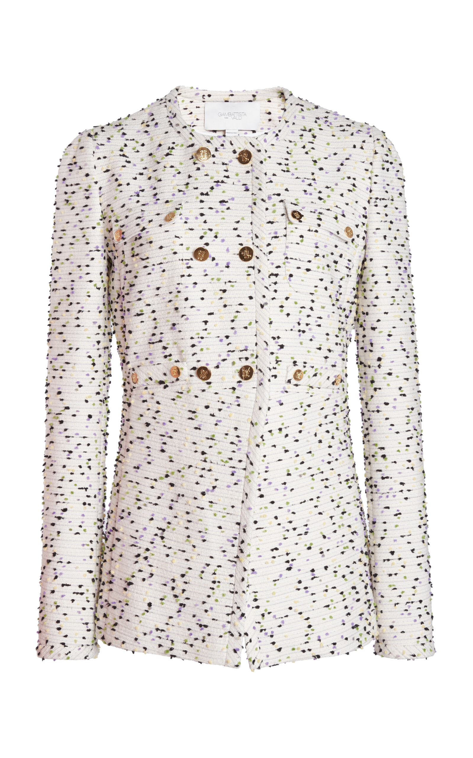 Giambattista Valli Confetti Bouclé Jacket In Purple